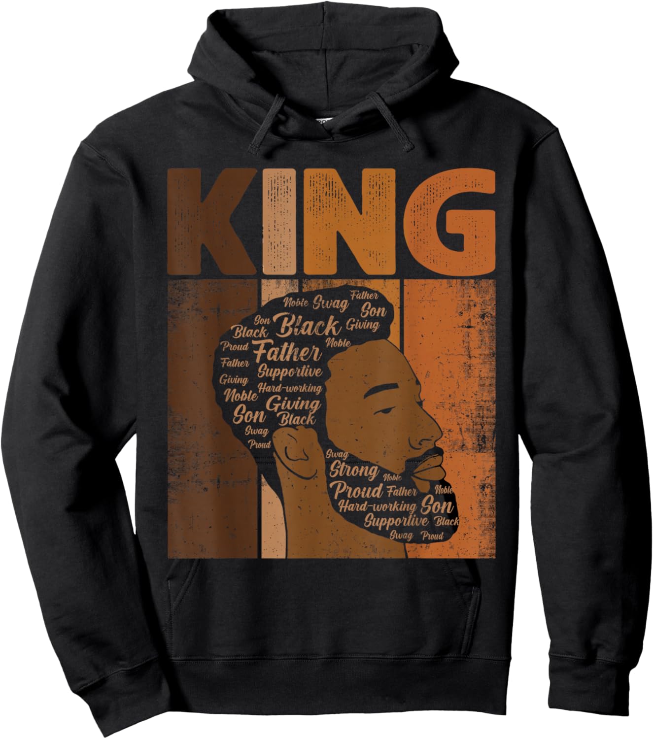 Black History King Melanin African American Father Dad Hoodie - Hoodie | Black
