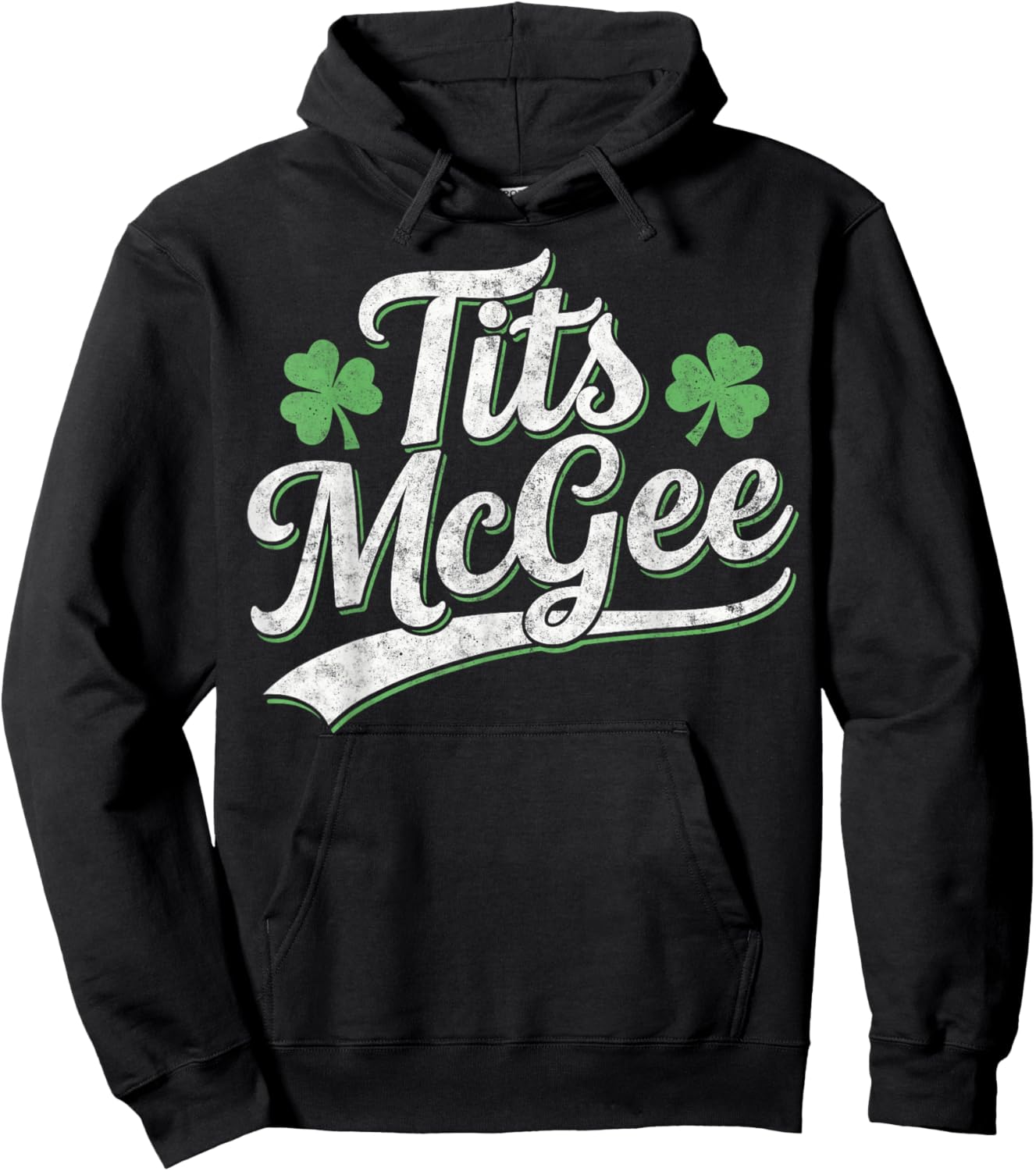Funny St. Paddy's Patrick’s Day Joke Tits McGee Shenanigans Hoodie - Hoodie | Black