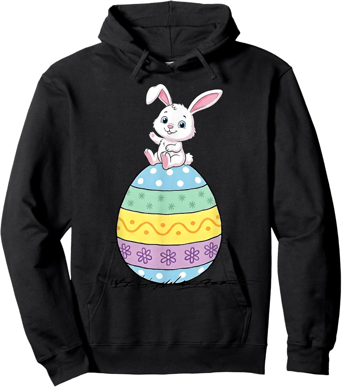 Happy Easter Funny Easter Egg Women Boys Girls Hoodie - Hoodie | Black