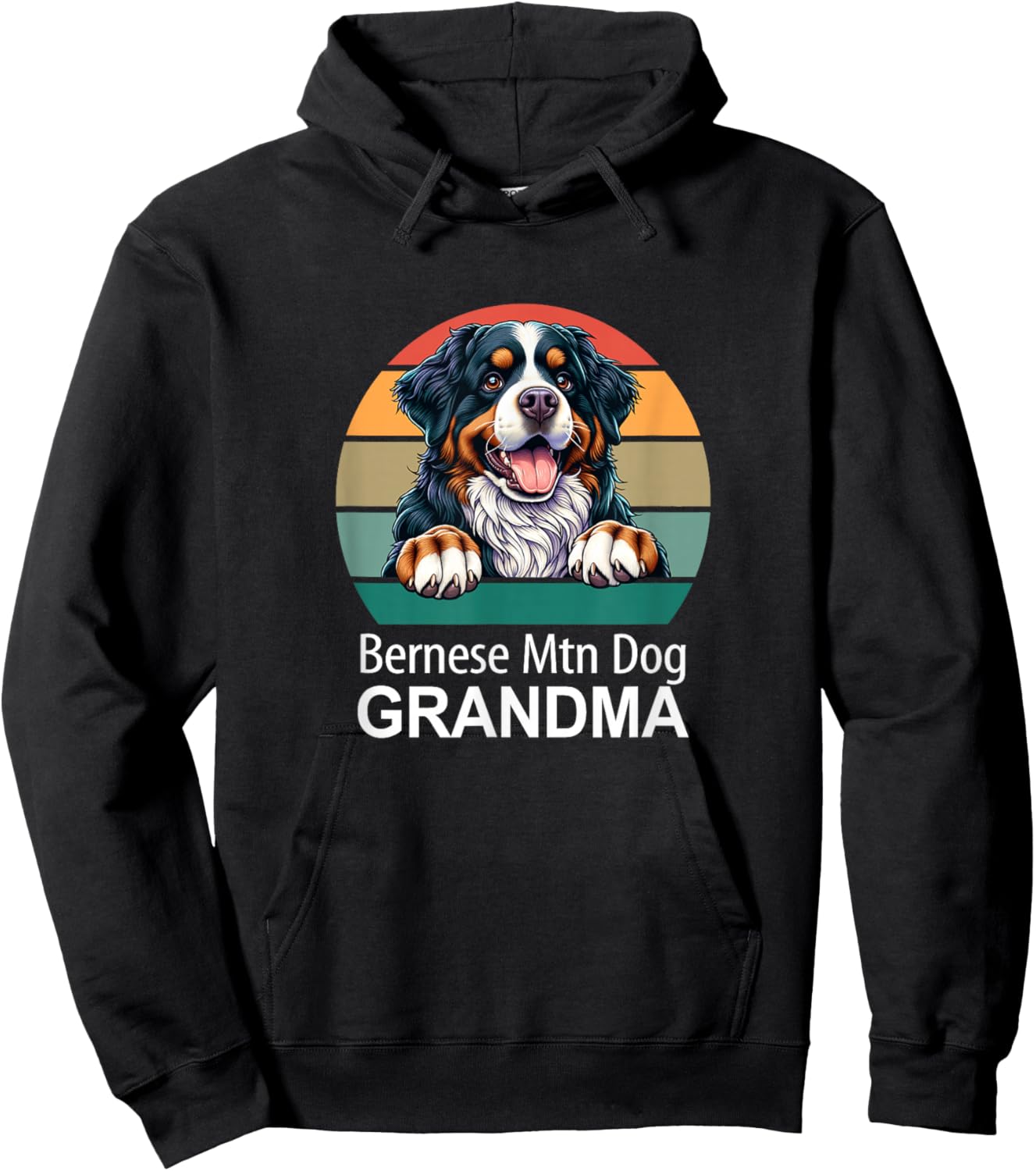 Bernese Mountain Dog Grandma Hoodie - Hoodie | Black