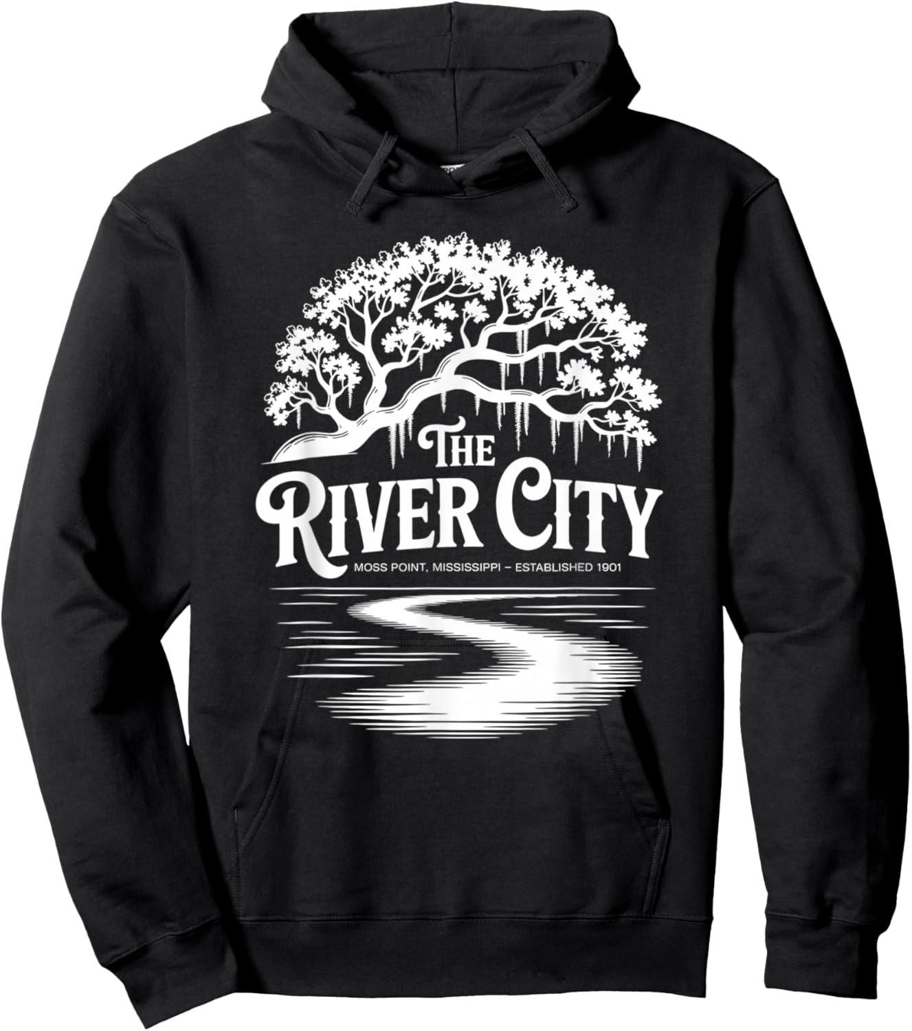 The River City Moss Point Live Oak est. 1901 Hoodie - Hoodie | Black