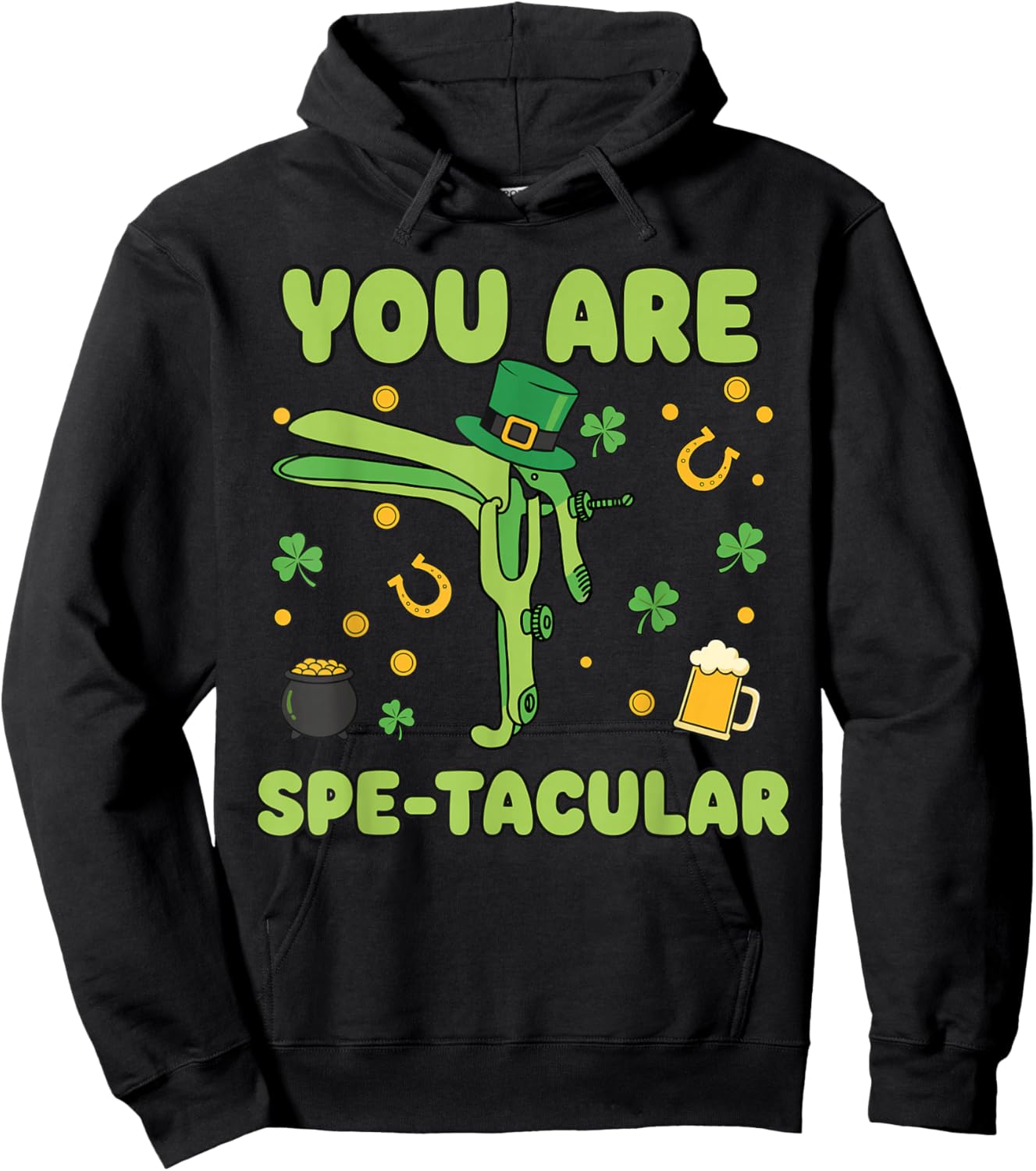 OBGYN St Patricks Day Shirt, Groovy You are Spetacular Hoodie - Hoodie | Black