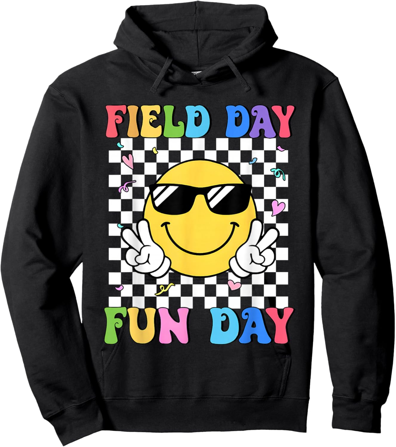 Field Day Fun Day Last Day of School Teacher Student Kids Hoodie - Hoodie | Black