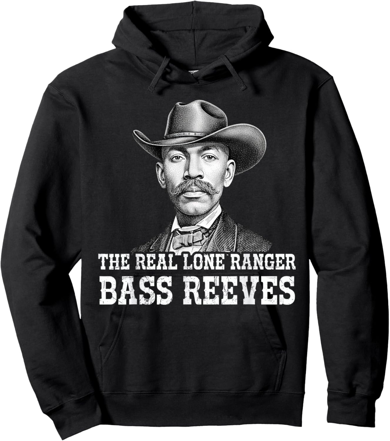 Bass Reeves The Real Lone Ranger Western Black History Hoodie - Hoodie | Black