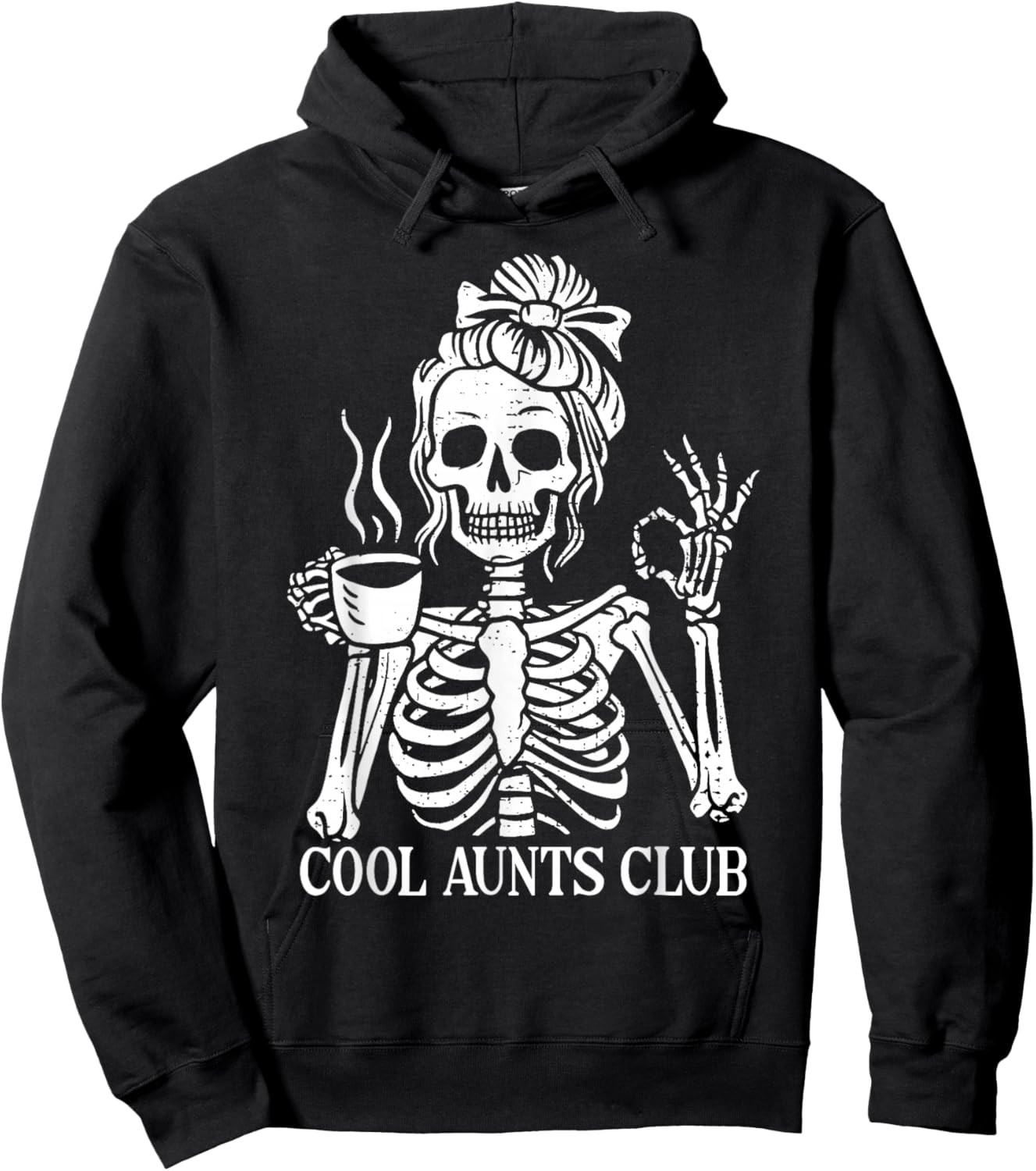 Cool Aunts Club Cool Auntie Club Skeleton Skull Funny Hoodie - Hoodie | Black