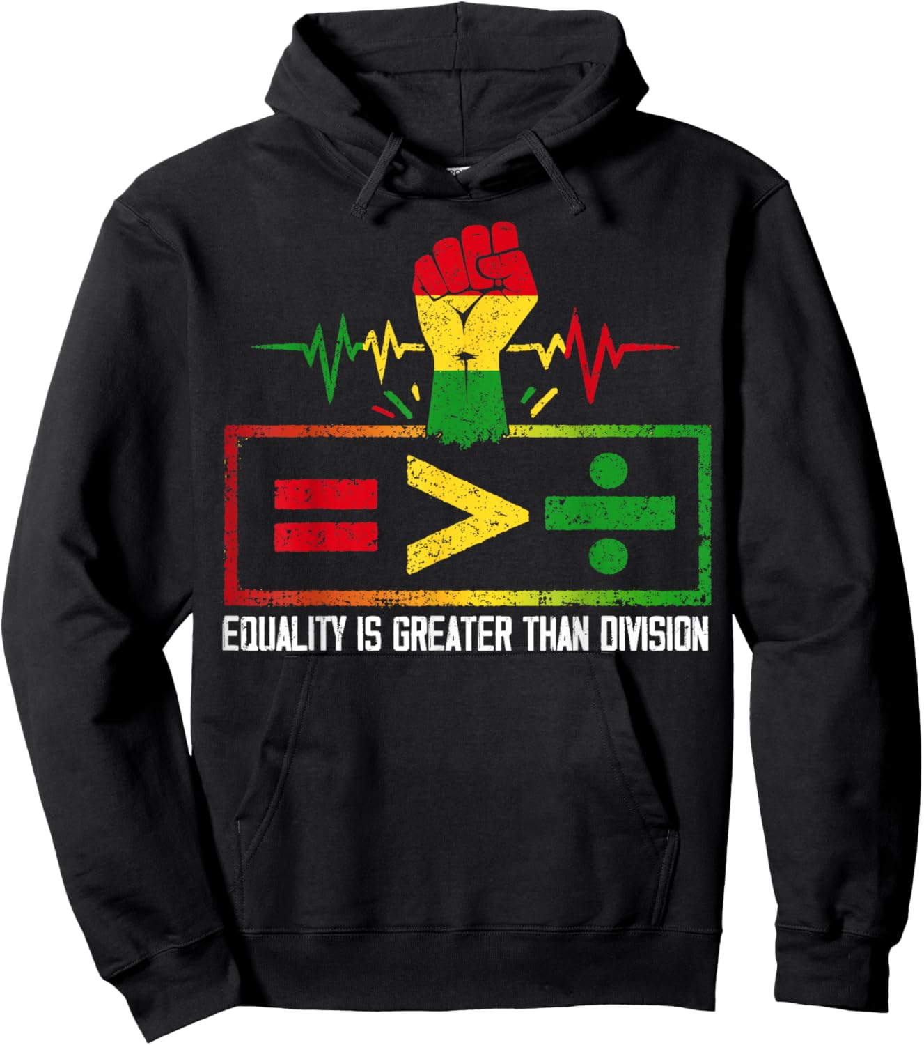 Equality is Greater Than Division Black History Juneteenth Hoodie - Hoodie | Black