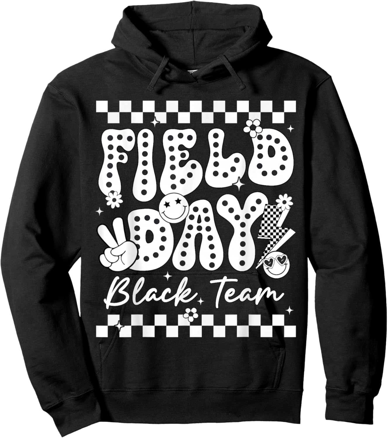 Field Day Black Team Color Game Competition Men Women Kid Hoodie - Hoodie | Black