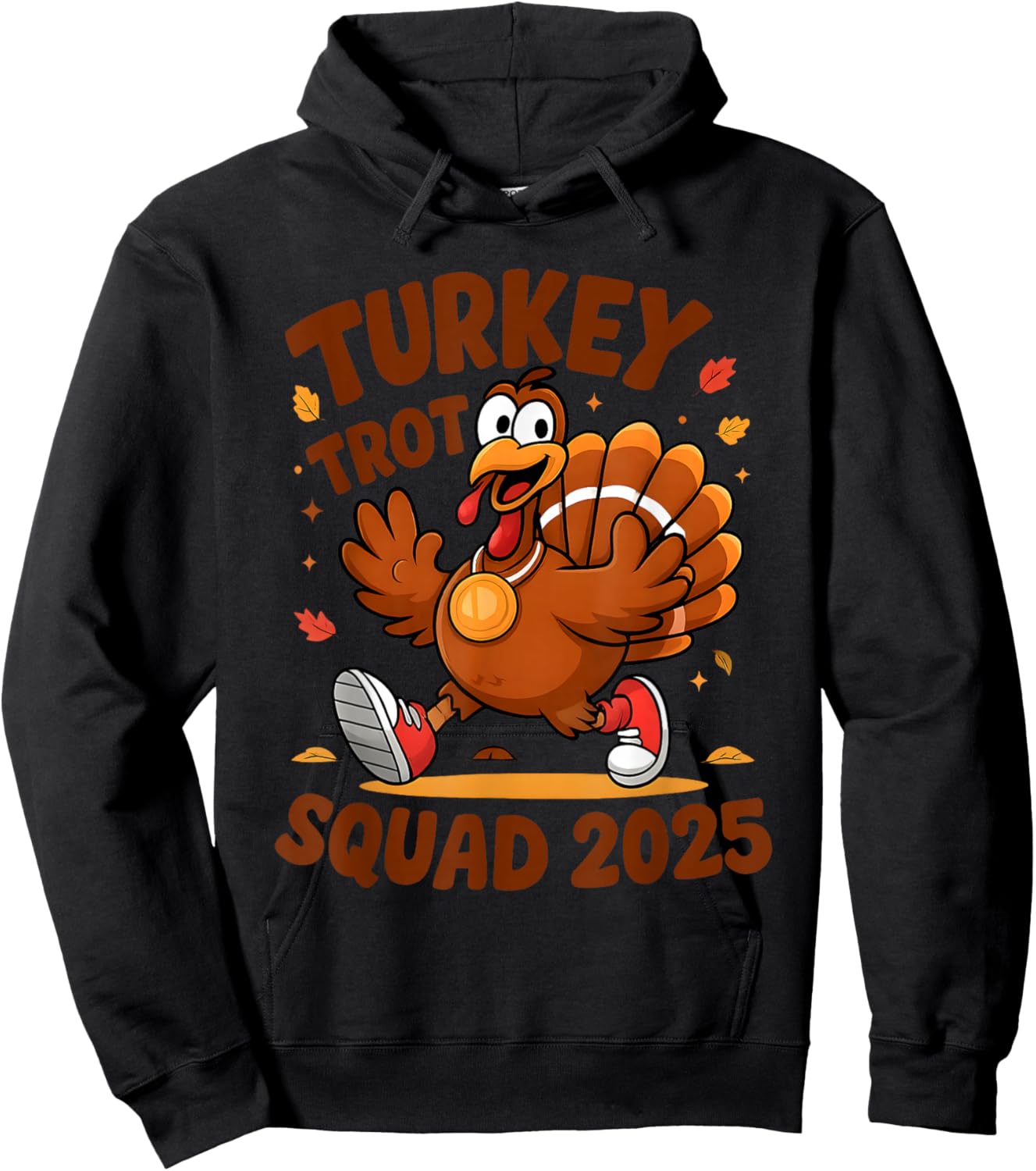 Matching Thanksgiving Running Trot Squad Turkey Squad 2025 Hoodie - Hoodie | Black