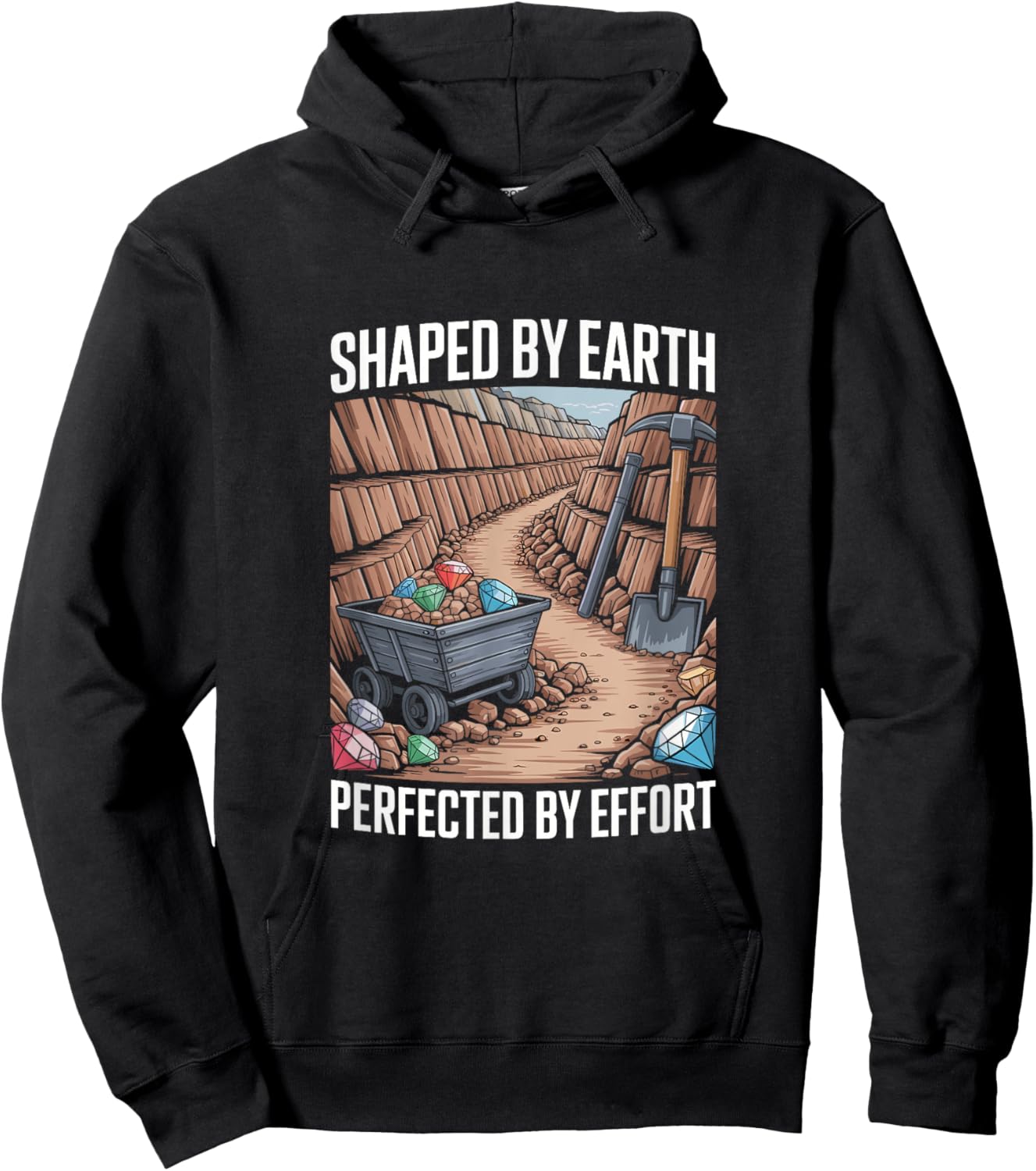 Diamond Mining Quote Diamond Prospector Funny Diamond Miner Hoodie - Hoodie | Black