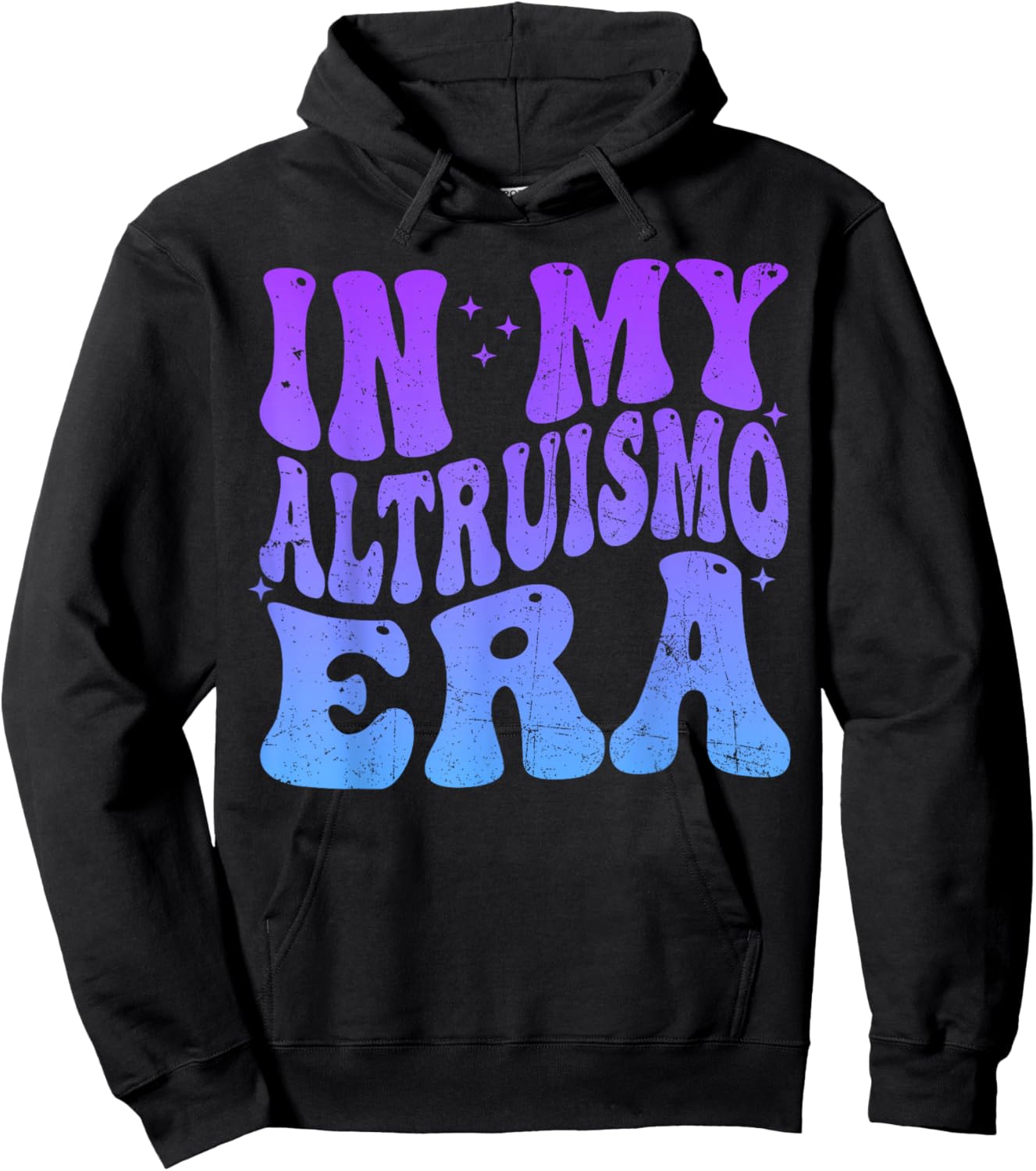 in My ALTRUISMO Era School Spirit Groovy Hoodie - Hoodie | Black