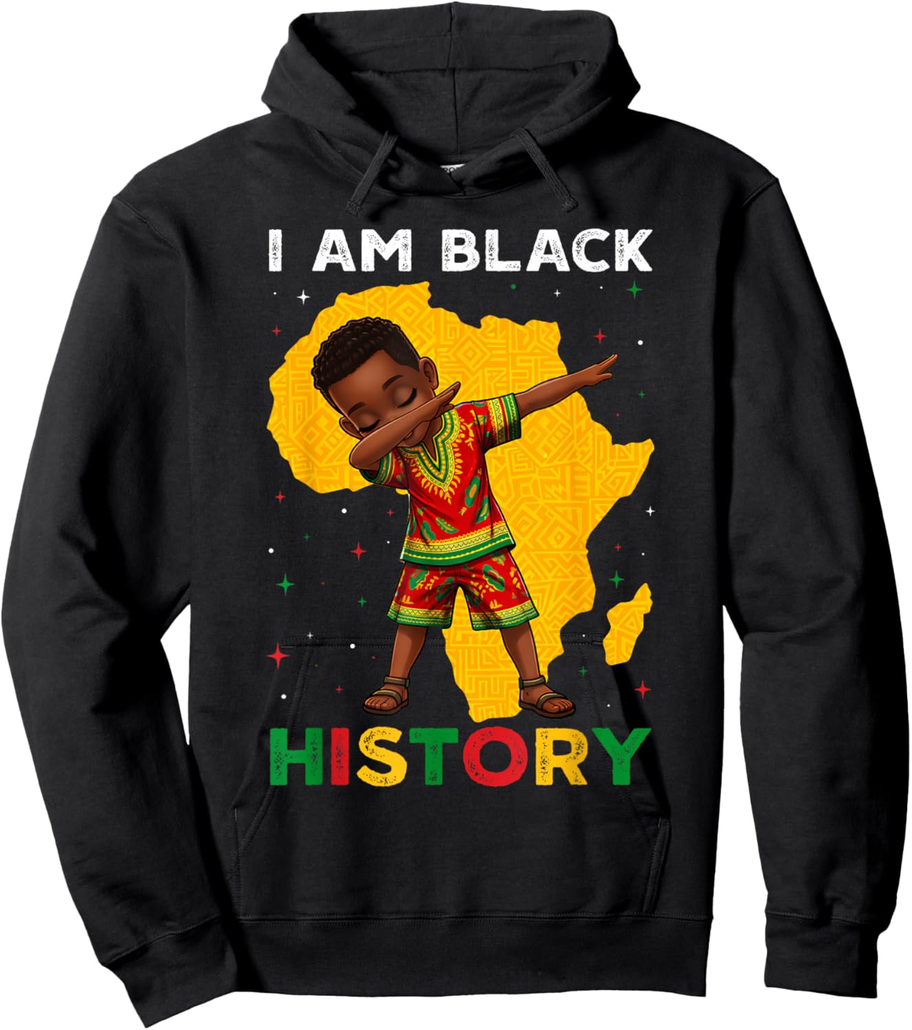 I Am Black History Melanin African Dab Boys Toddlers Kids Hoodie - Hoodie | Black