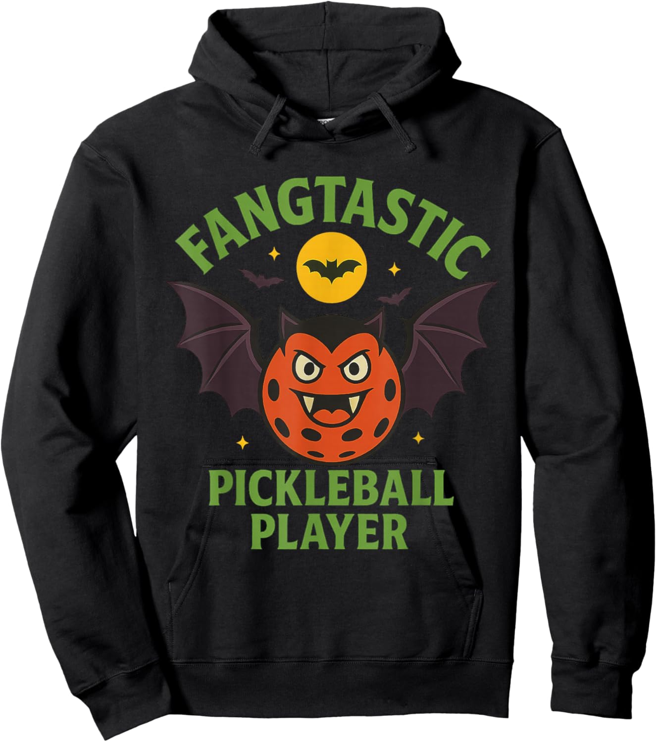 Halloween Costumes Adult Pickleball Fangtastic Hoodie - Hoodie | Black
