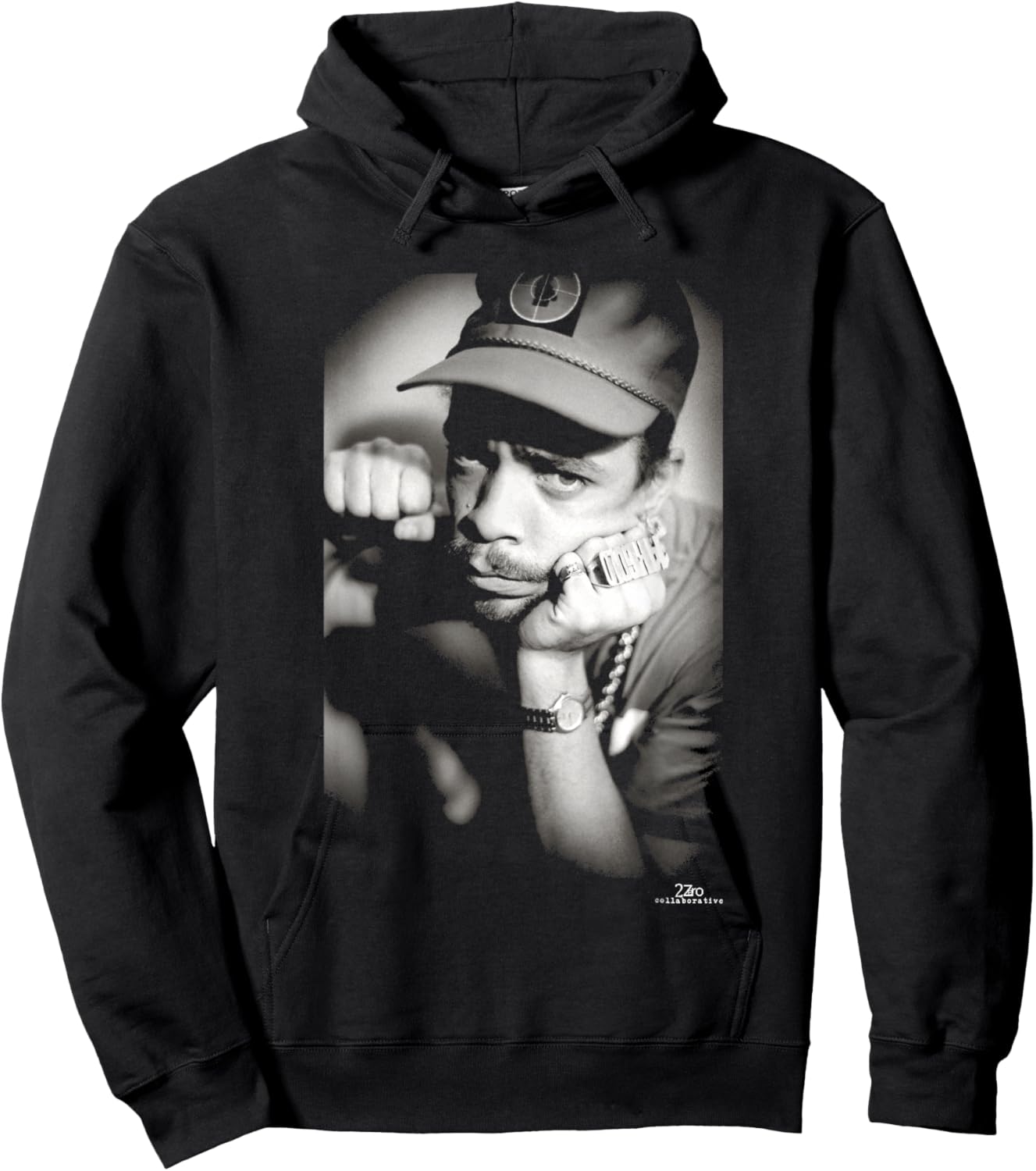 Ice T On UK Rhyme Syndicate Tour by Phil Nicholls Hoodie - Hoodie | Black