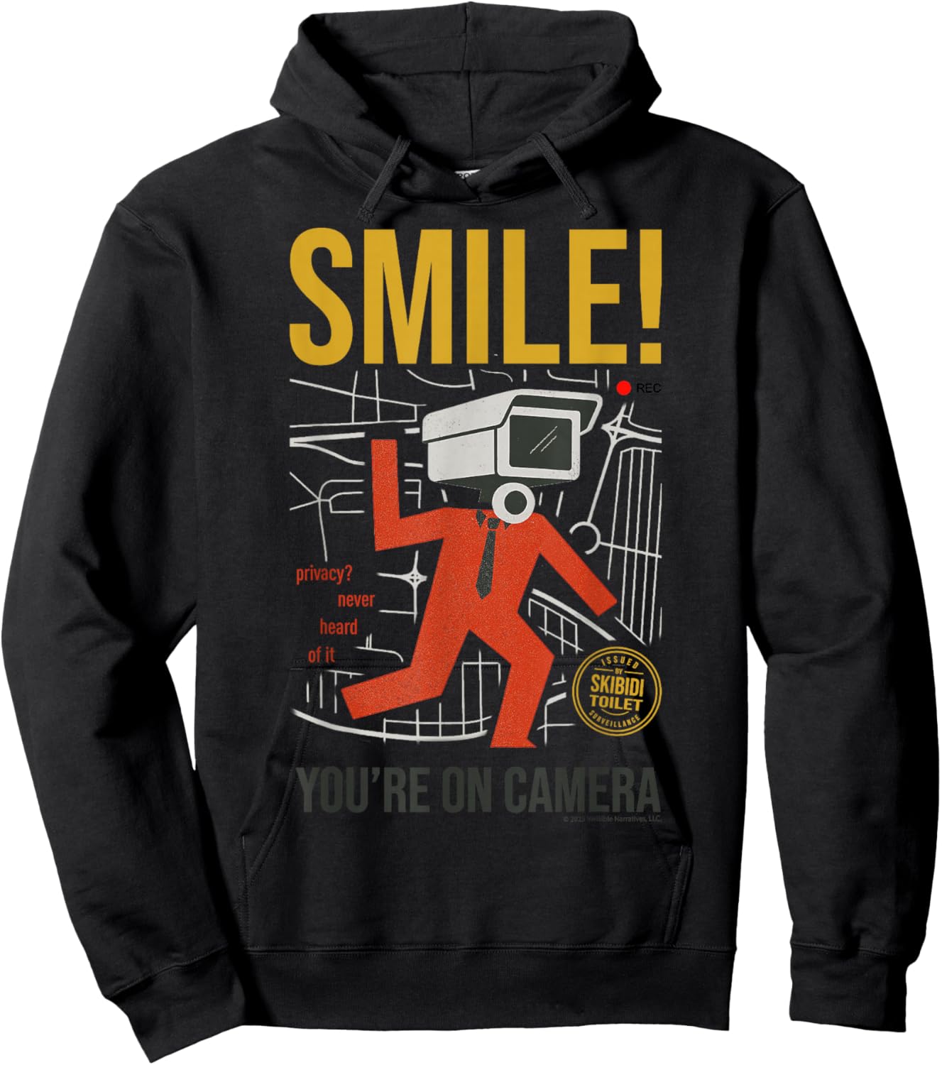 Skibidi Toilet Smile You are On Camera Hoodie - Hoodie | Black