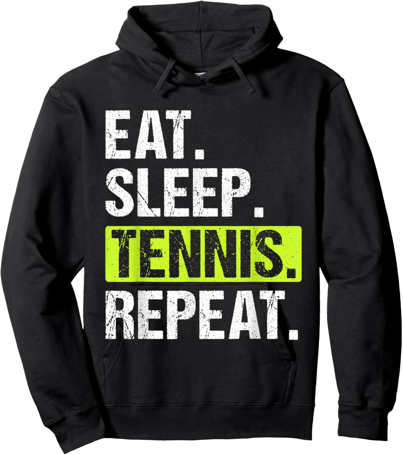 Eat Sleep Tennis Repeat Funny Tennis Player Men Hoodie - Hoodie | Black