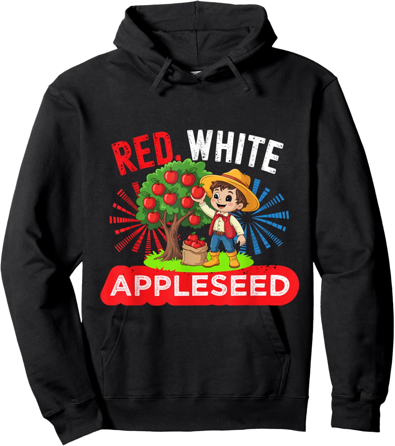 Johnny Appleseed Day Costume US September 26th Retro Tree Hoodie - Hoodie | Black