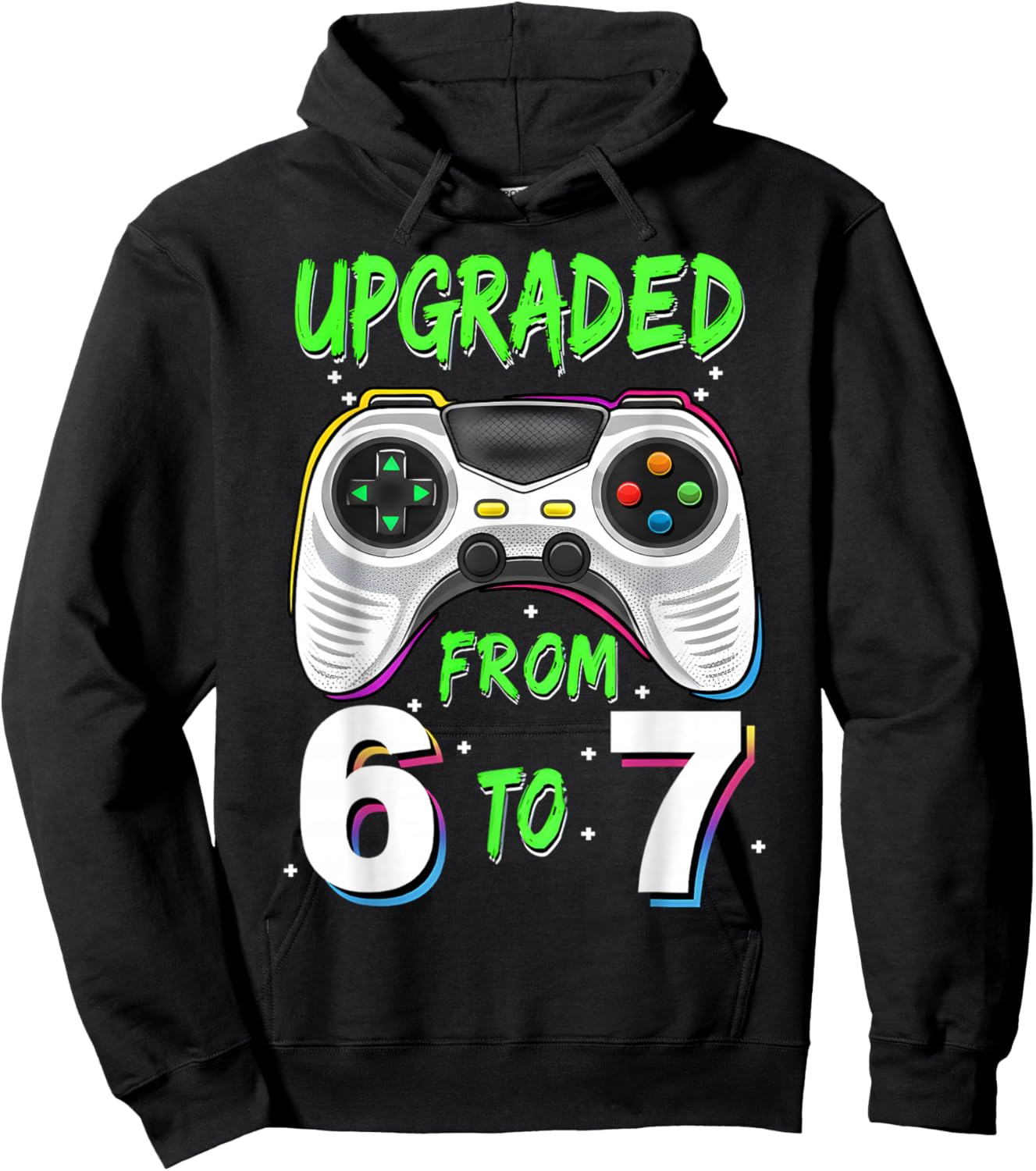 Upgraded from 6 to 7 Year Old Birthday Boy Gift Kid Boys Hoodie - Hoodie | Black