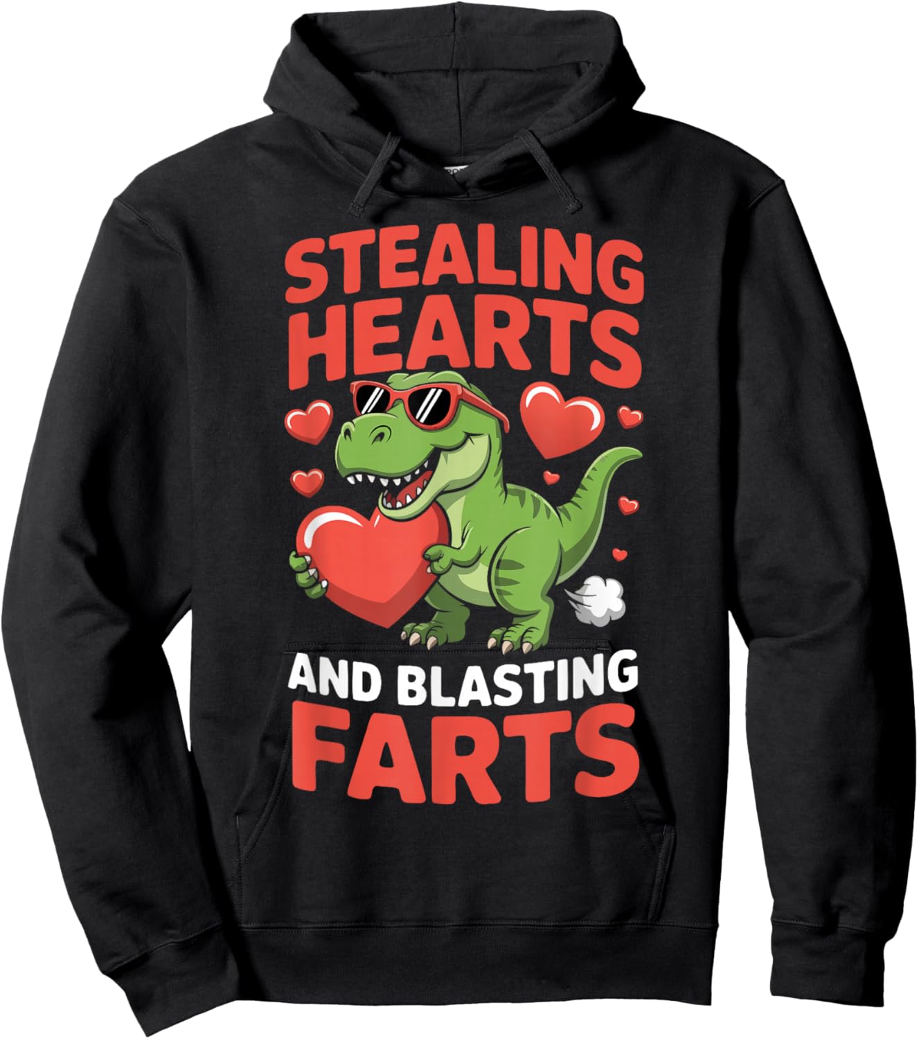 Stealing Hearts and Blasting Farts Hoodie - Hoodie | Black