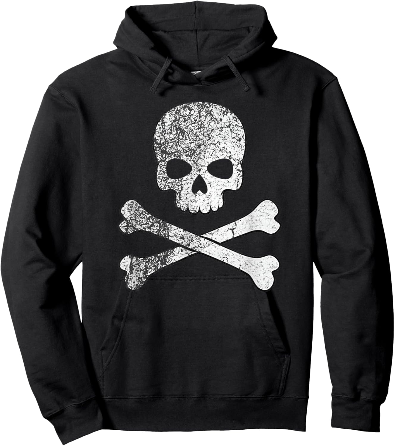 Skull and Crossbones Skeleton Pirate Jolly Roger Boys Girls Hoodie - Hoodie | Black