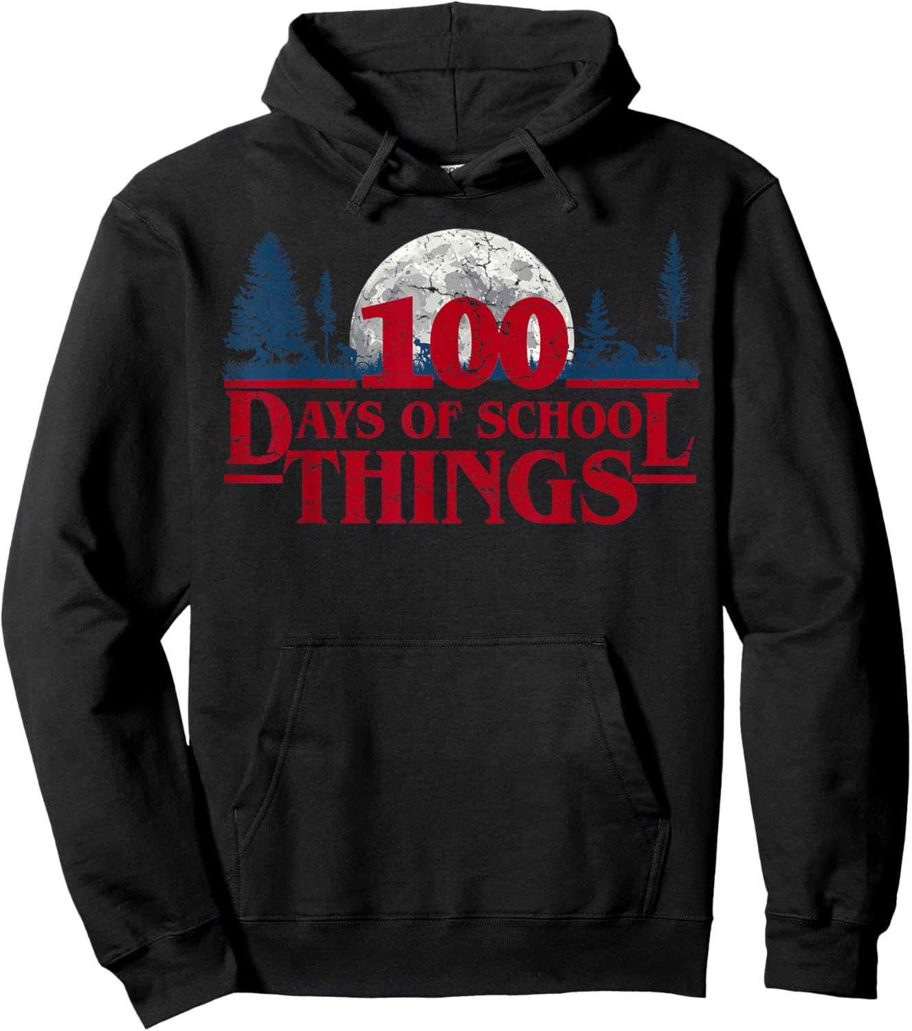100 Days of School Things Retro Vintage School Funny Teacher Hoodie - Hoodie | Black