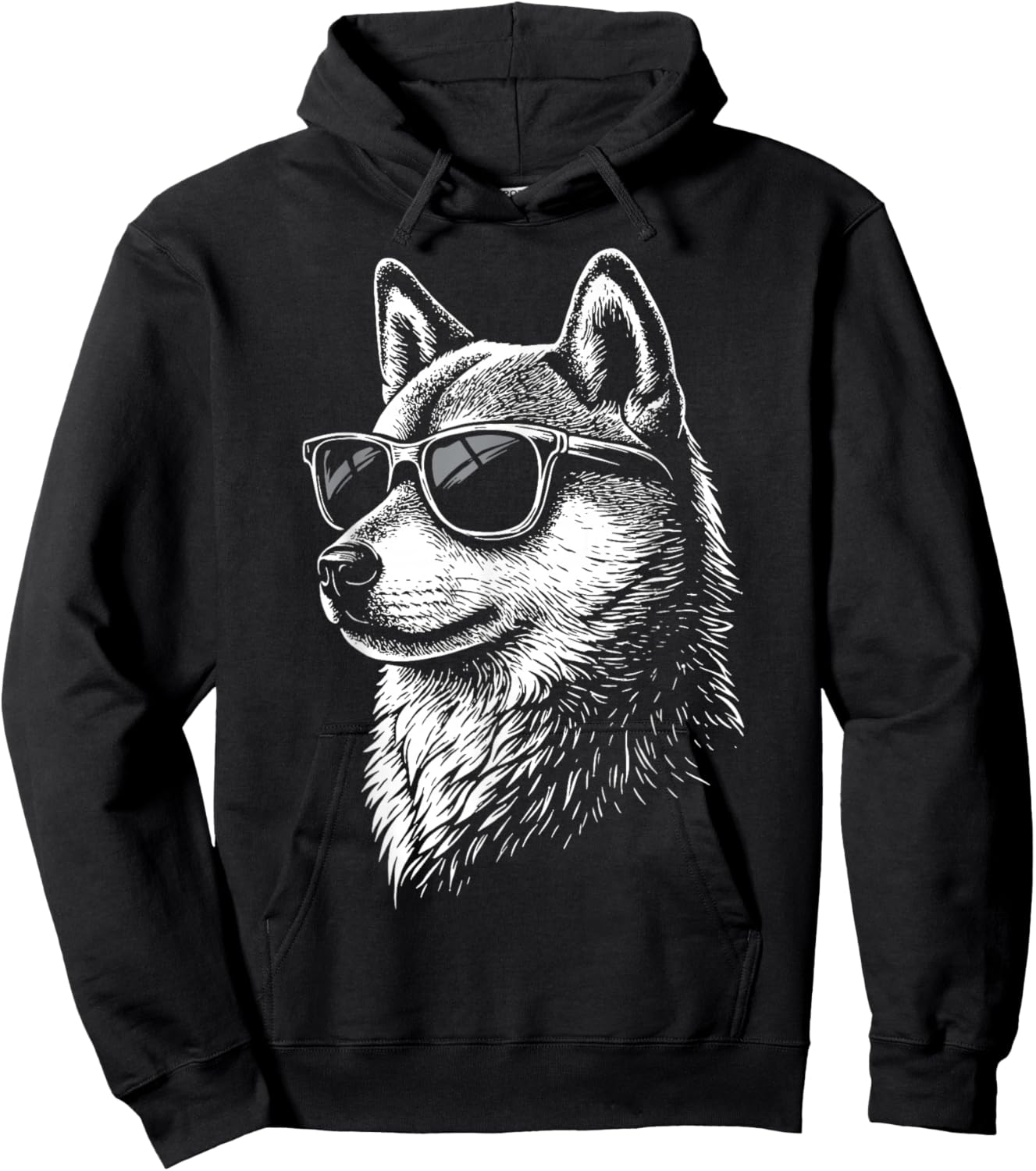 Shiba Inu Sunglasses Hoodie - Hoodie | Black