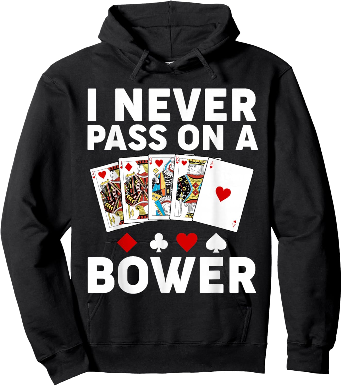 Funny Euchre Art Women Euchre Partner Euchre Player Hoodie - Hoodie | Black