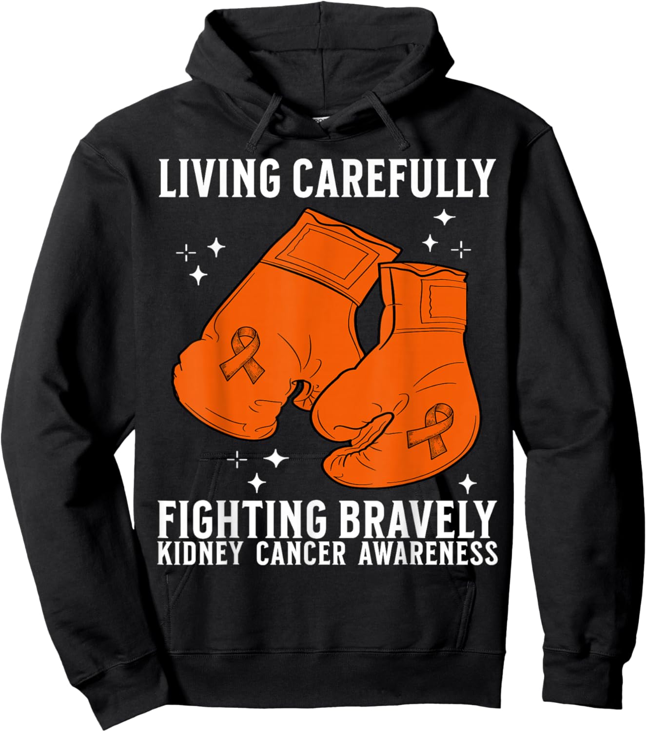 Kidney Cancer Awareness Products Gifts Kidney Cancer Fighter Hoodie - Hoodie | Black