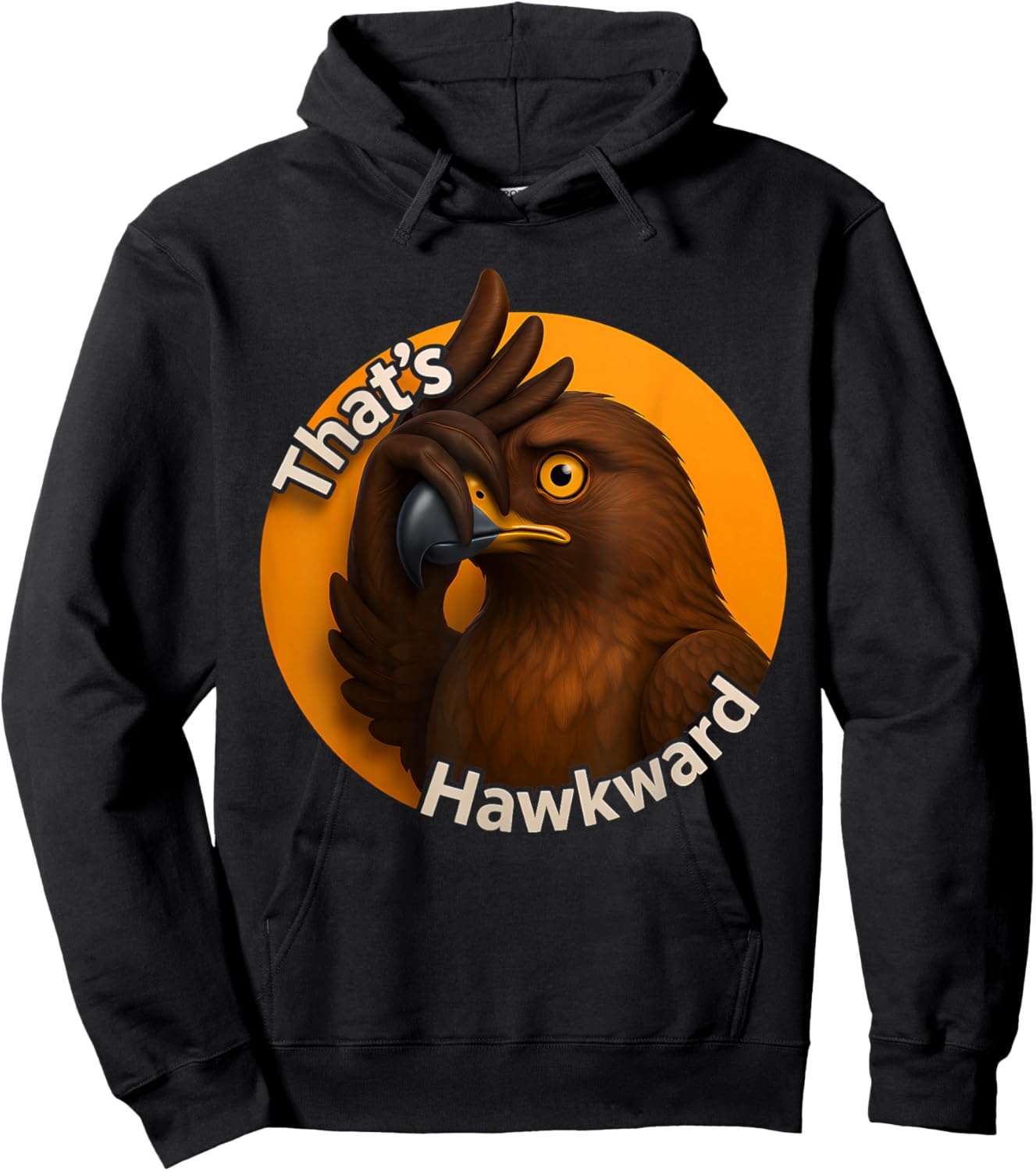Thats Hawkward - Eagle Funny Hawk Hoodie - Hoodie | Black