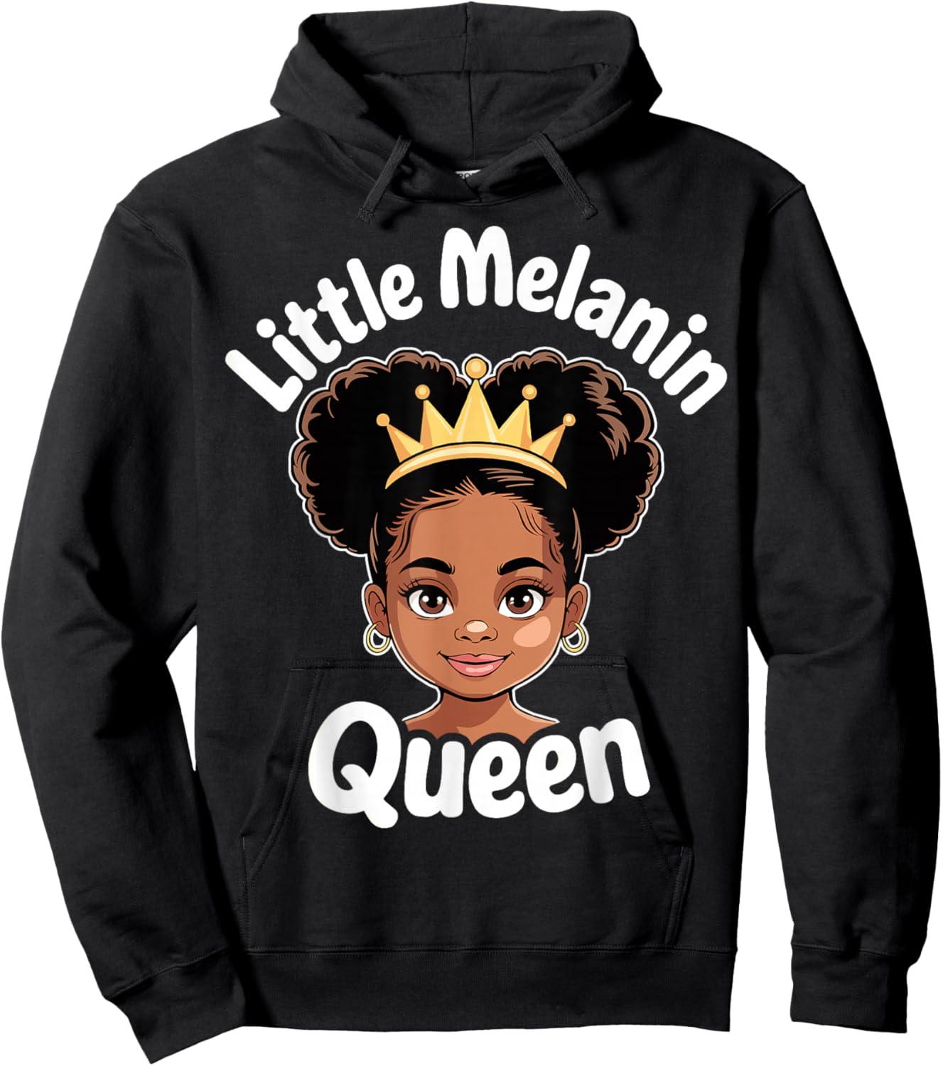 Little Melanin Queen African Girl Black History Month Hoodie - Hoodie | Black