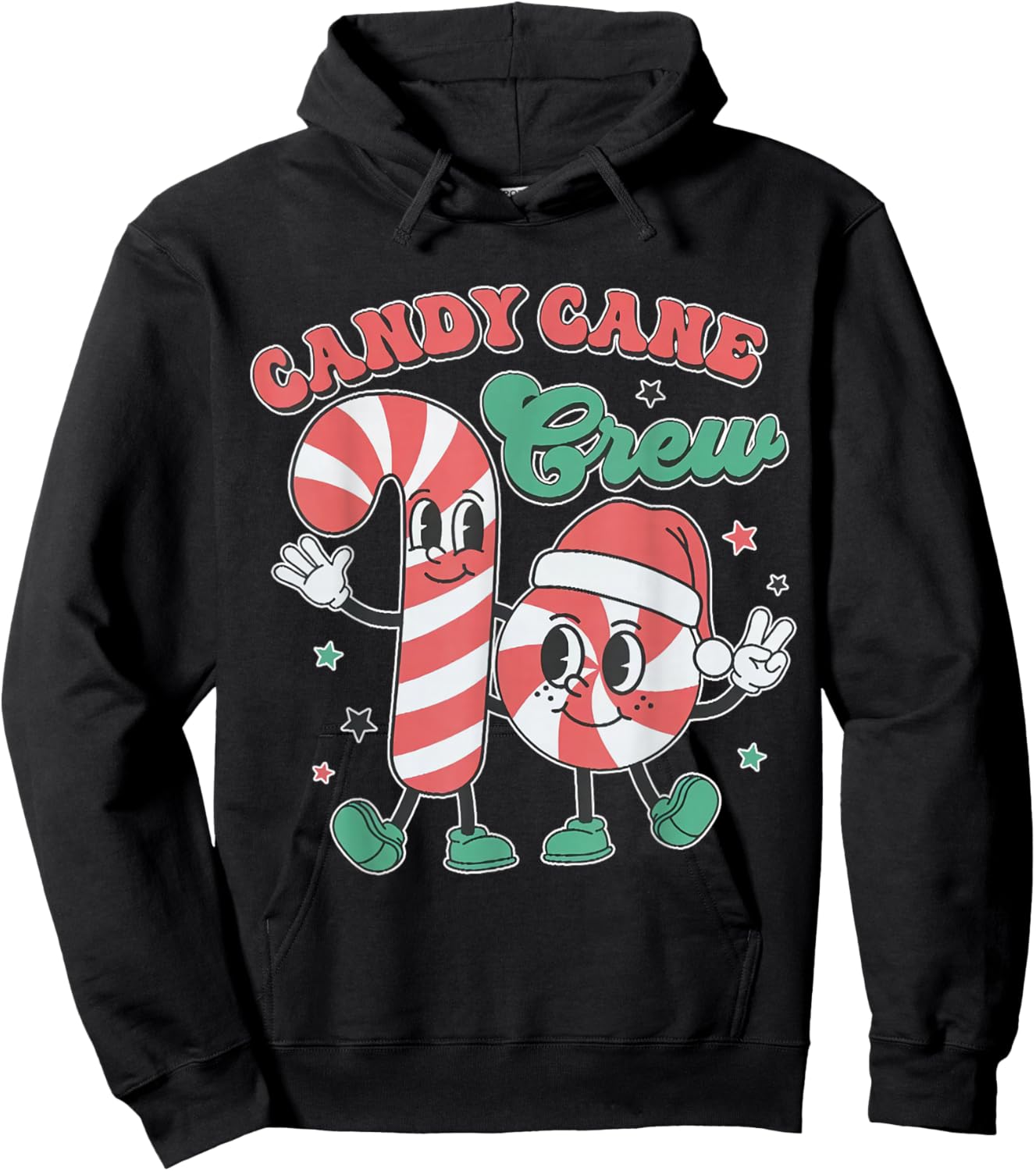 Candy Cane Crew - Funny Christmas Holiday Men Women Hoodie - Hoodie | Black