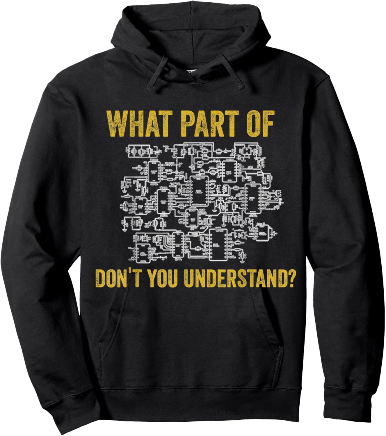 What Part of Dont You Understand Funny Electrician Humor Hoodie - Hoodie | Black