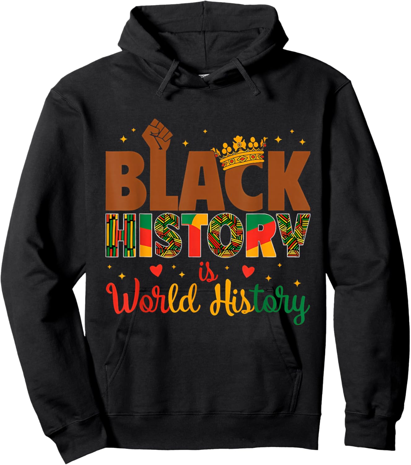 Black History is World History Patriotic African American Hoodie - Hoodie | Black