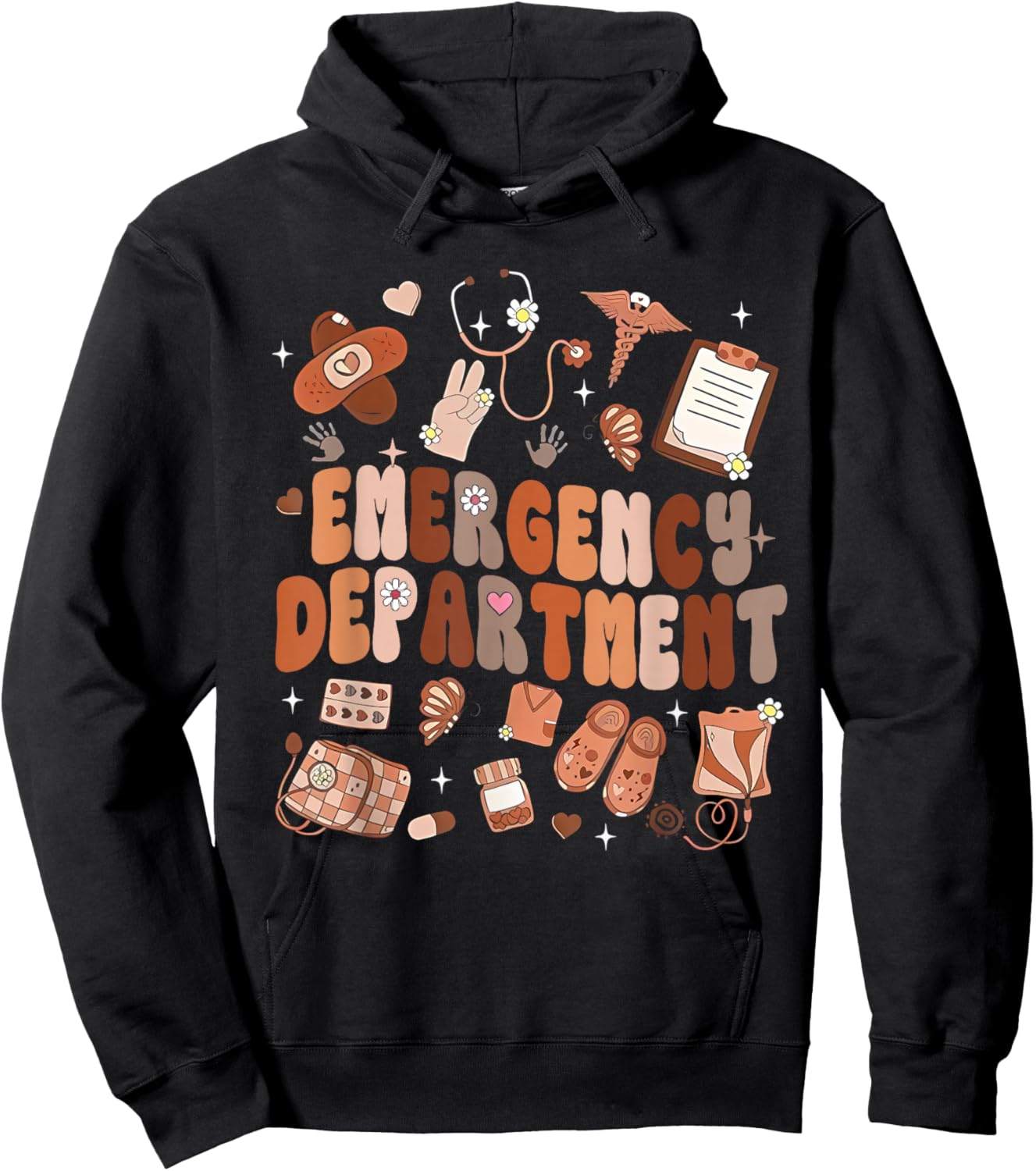 ER Nurse Black History Month Emergency Department Afro Nurse Hoodie - Hoodie | Black