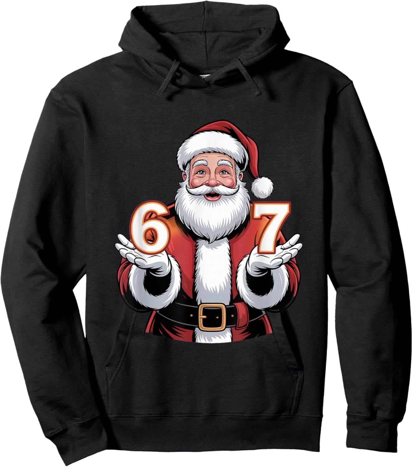 Christmas 67 Funny Xmas Six Seven Ugly Sweater 6-7 Hoodie - Hoodie | Black