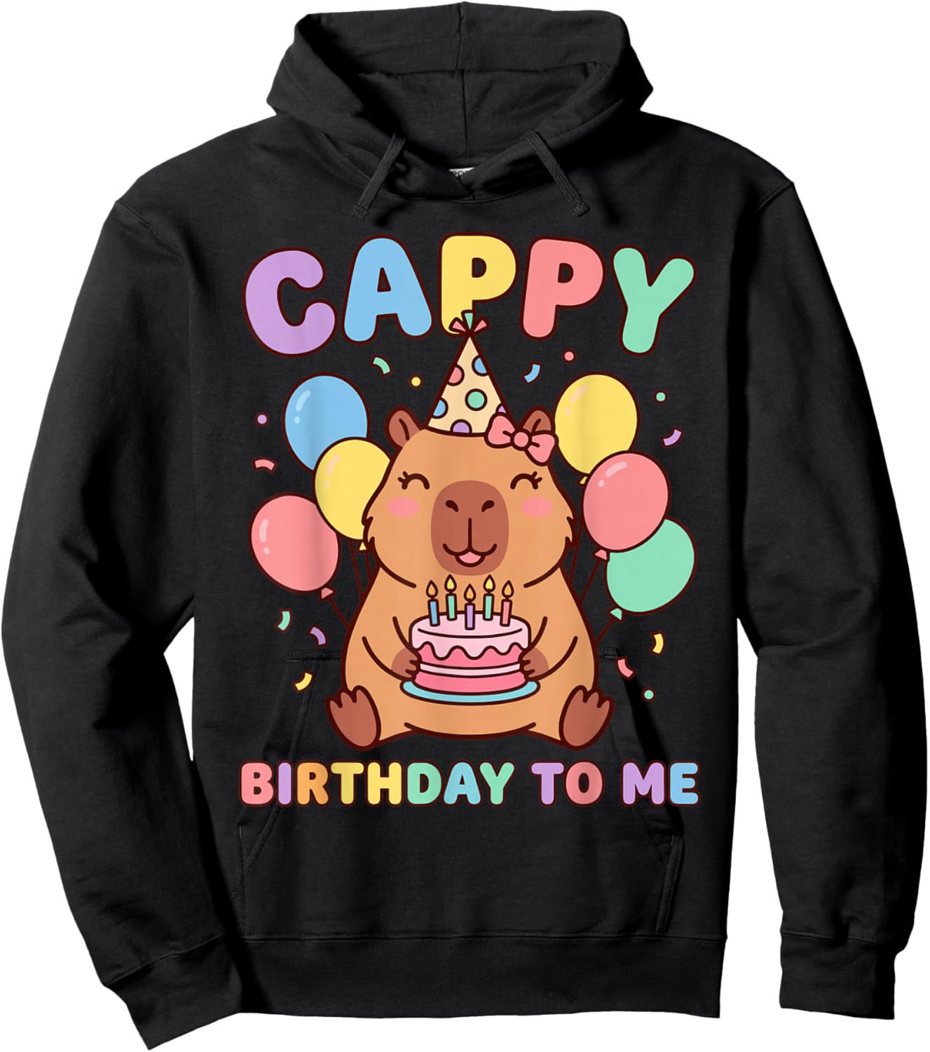 Cappy Birthday to Me Happy Birthday Hoodie - Hoodie | Black
