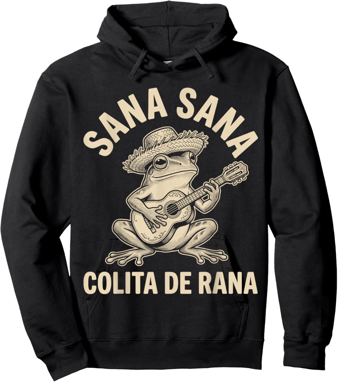 Sana Sana Colita De Rana Funny Puerto Rico Jibaro Coqui Hoodie - Hoodie | Black