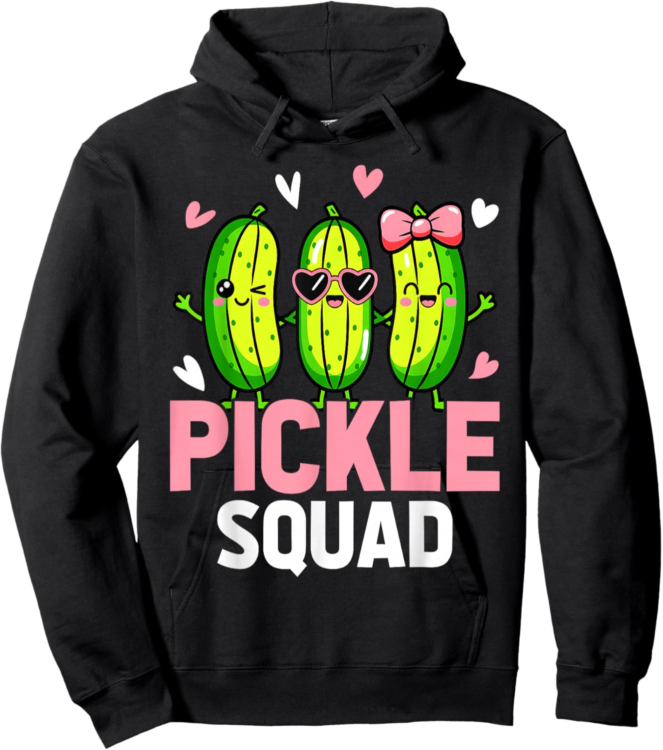Cute Pickle Squad Funny Toddler Kids Boys Girls Hoodie - Hoodie | Black