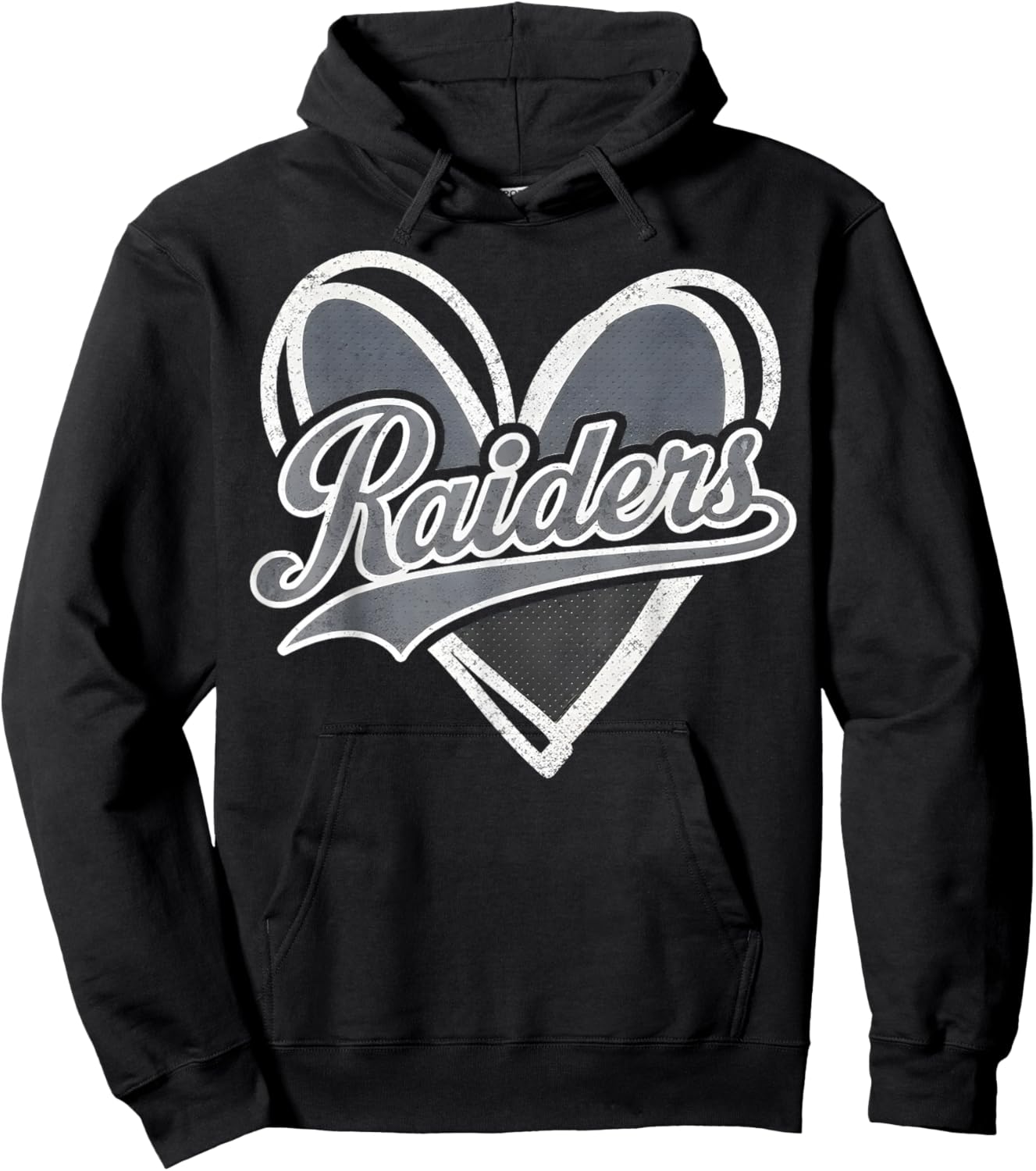 Raiders Heart Name Vintage Retro Men Women Girl Kid Hoodie - Hoodie | Black