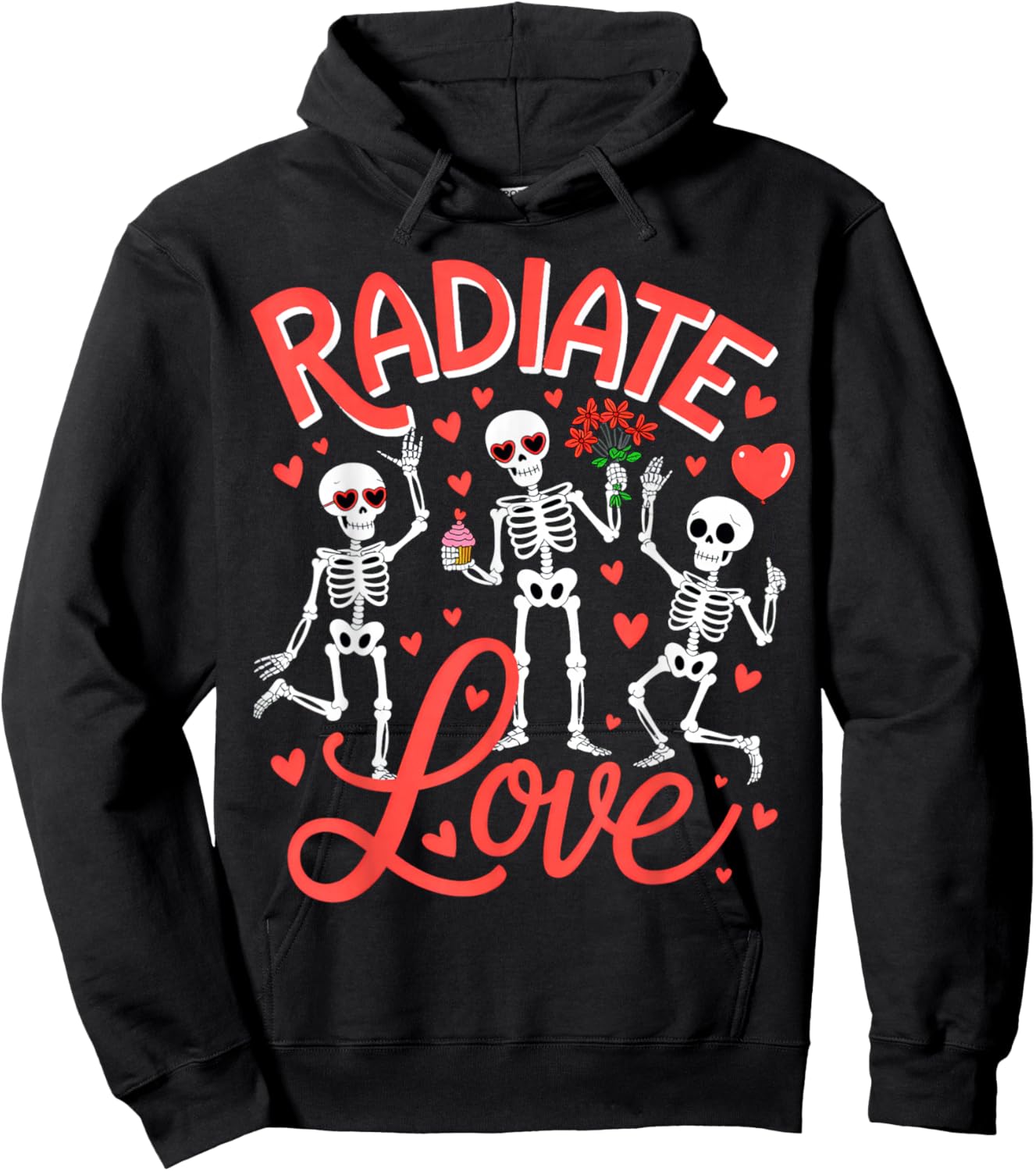 Radiate Love Valentine Hoodie - Hoodie | Black