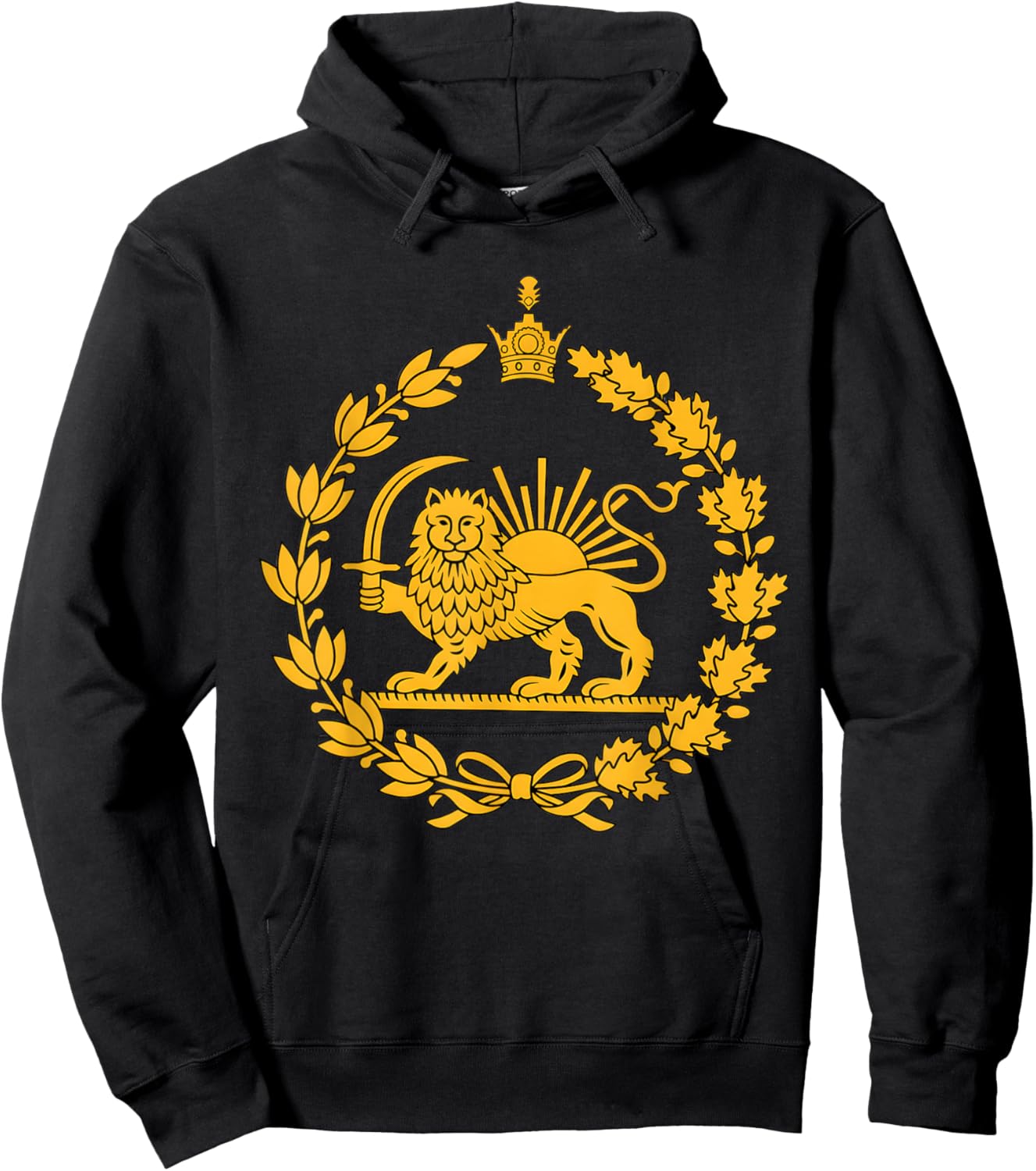 Lion and Sun Iran Persian Flag Iran Shir o Khorshid Graphic Hoodie - Hoodie | Black