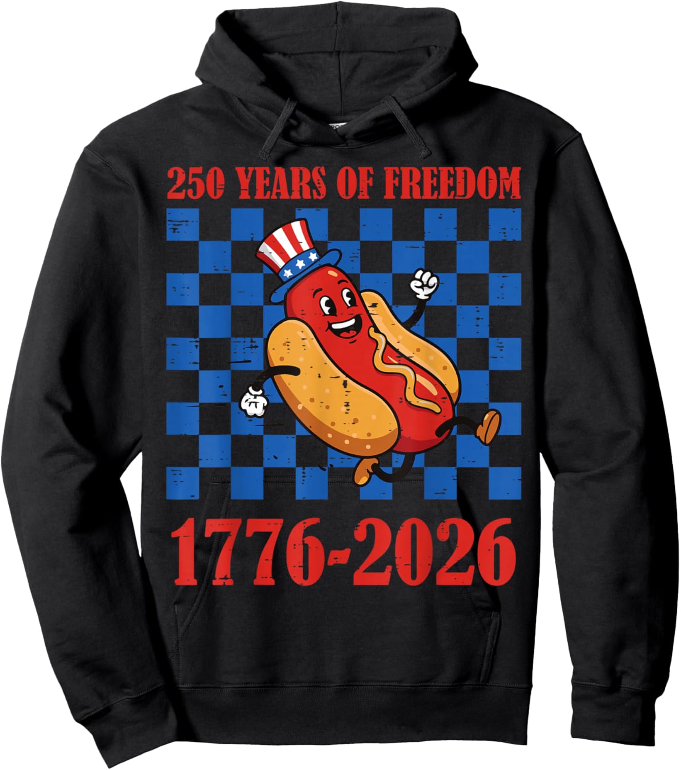 250 Years Freedom Hotdog 250th Anniversary USA Men Women Kid Hoodie - Hoodie | Black
