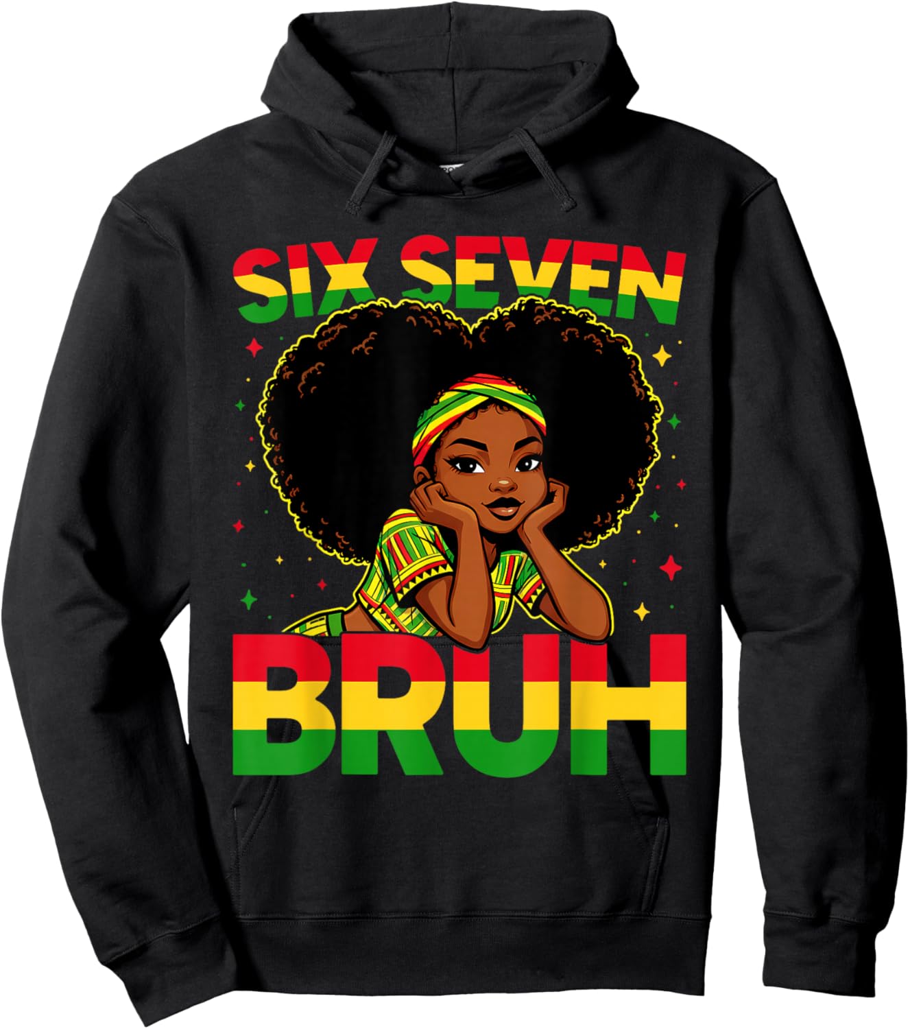 Black History Six Seven Bruh 6 7 Meme Melanin Girl Teen Kids Hoodie - Hoodie | Black