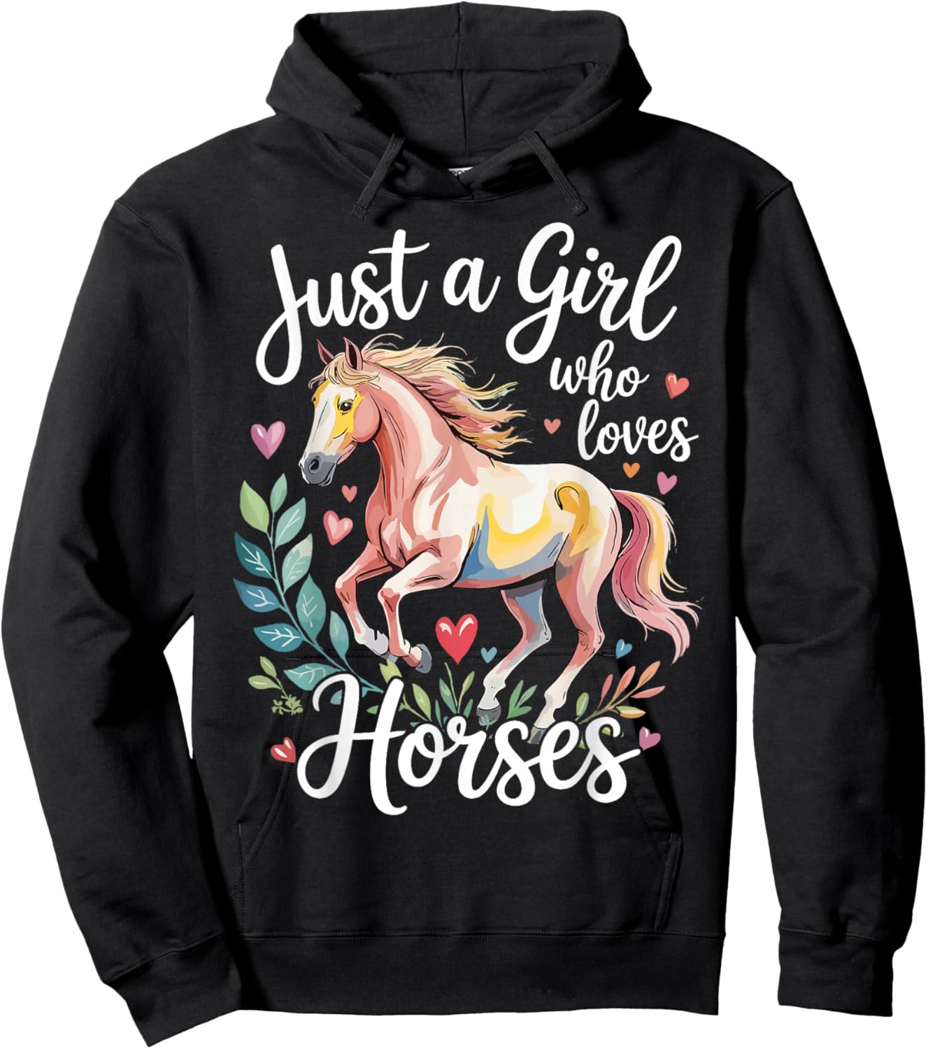 Just A Girl Who Loves Horses Hoodie - Hoodie | Black