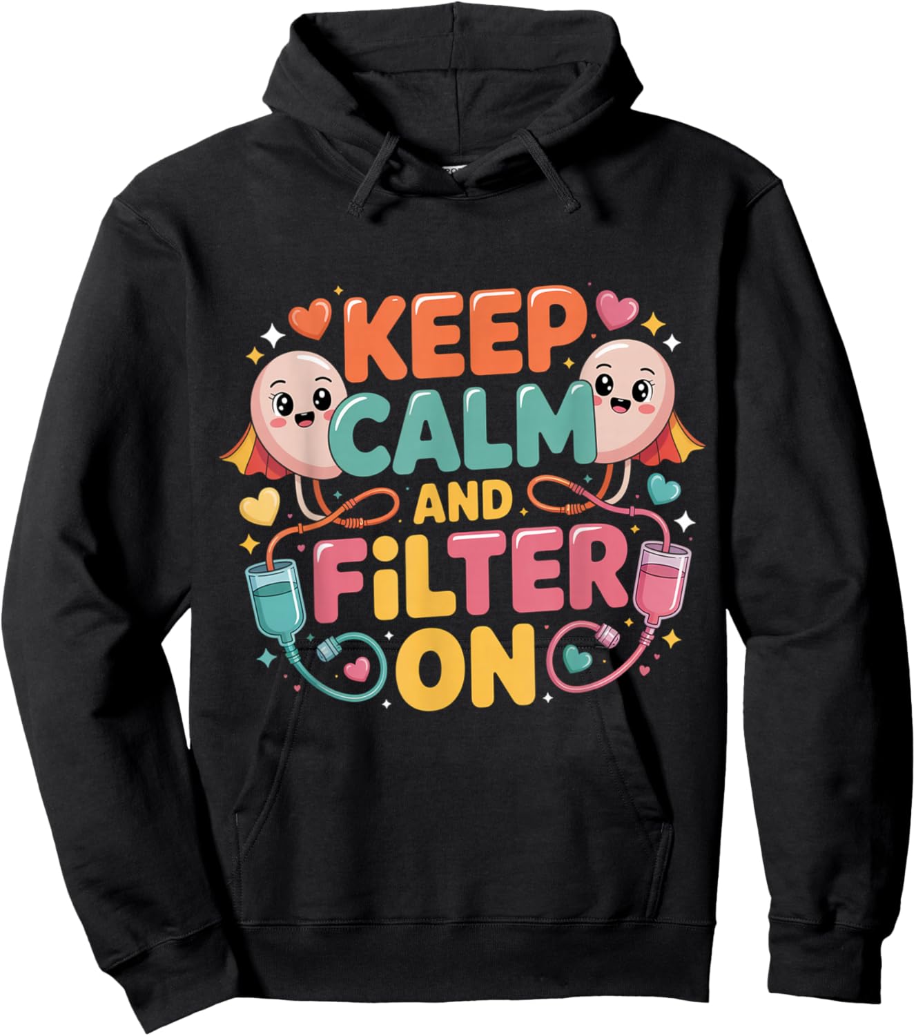 Dialysis Technician Kidney Stethoscope Hoodie - Hoodie | Black
