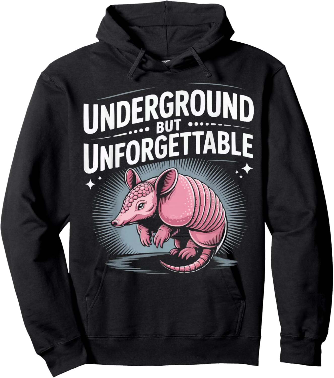 Pink Fairy Armadillo Lover Animal Cingulata Chlamyphoridae Hoodie - Hoodie | Black