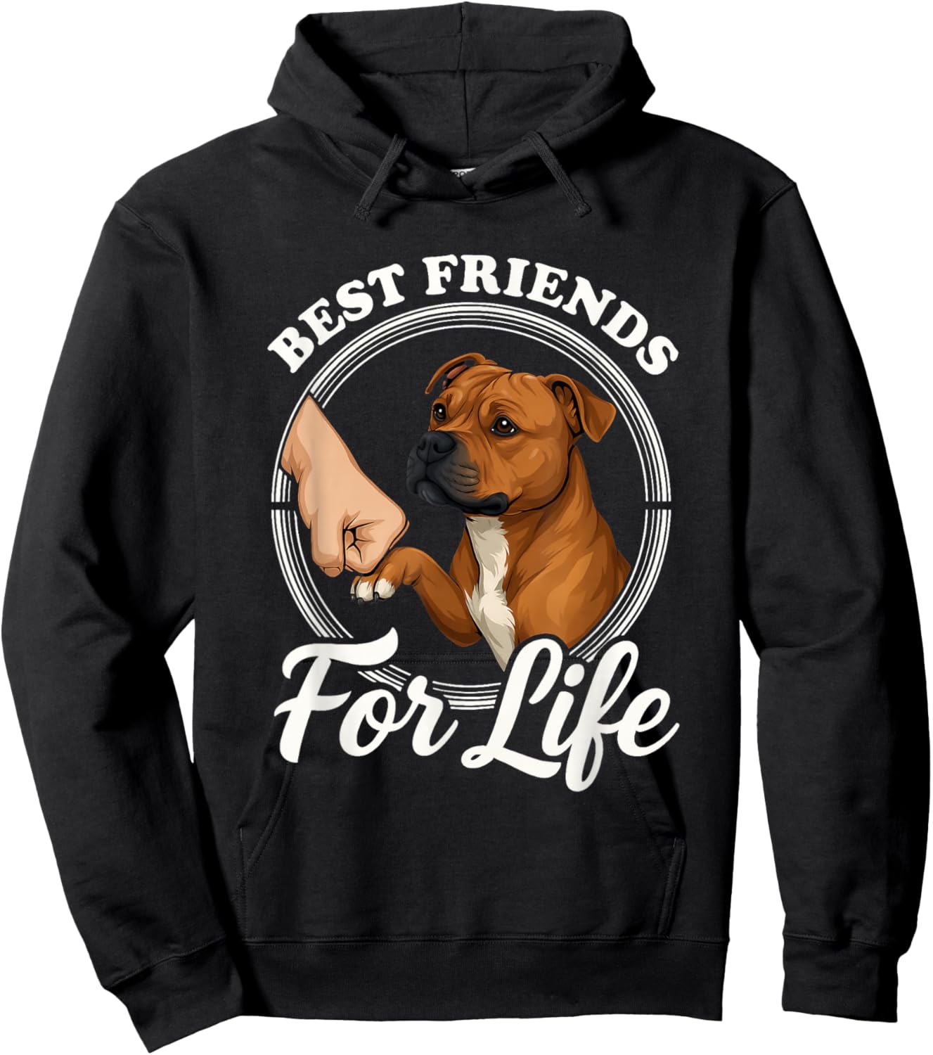Staffordshire Bull Terrier Lover Beautiful Bull Terrier Hoodie - Hoodie | Black