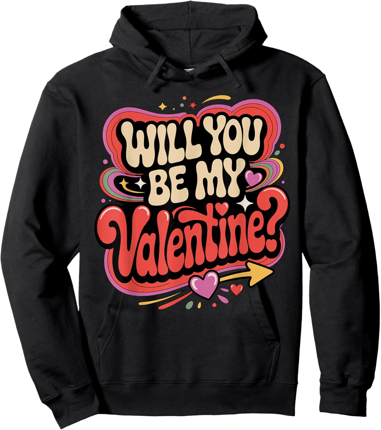 Will You Be My Valentine - Valentine's Day Hoodie - Hoodie | Black