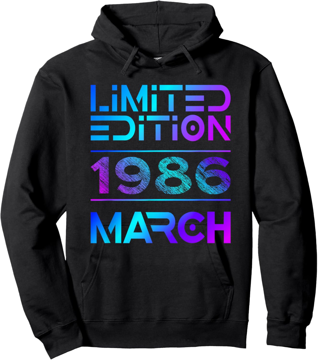 Limited Edition March 1986 Vintage 40. Birthday Hoodie - Hoodie | Black