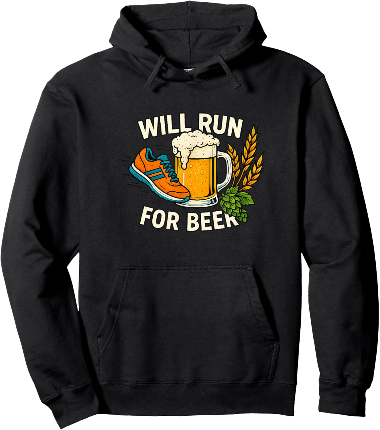 Will Run for Beer Hoodie - Hoodie | Black
