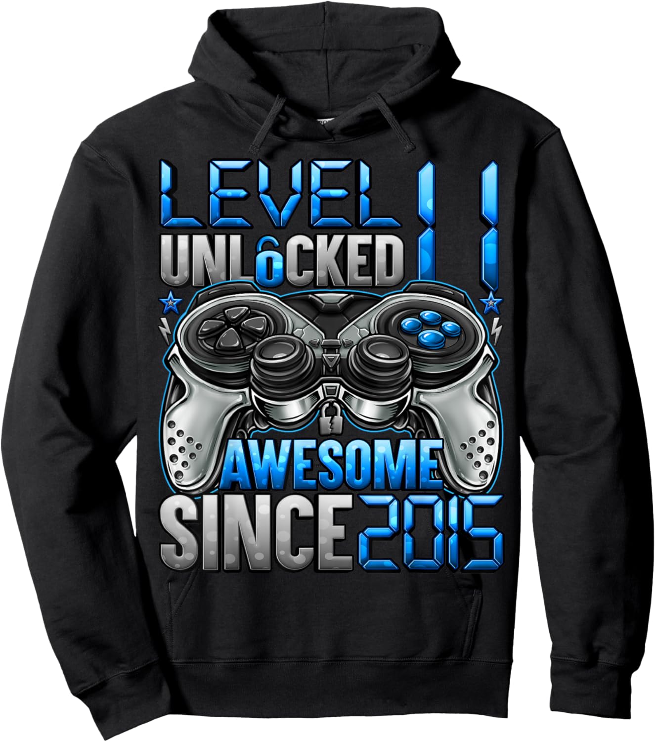 Level 11 Unlocked 11 Year Old Gifts Boys 11th Birthday Boy Hoodie - Hoodie | Black